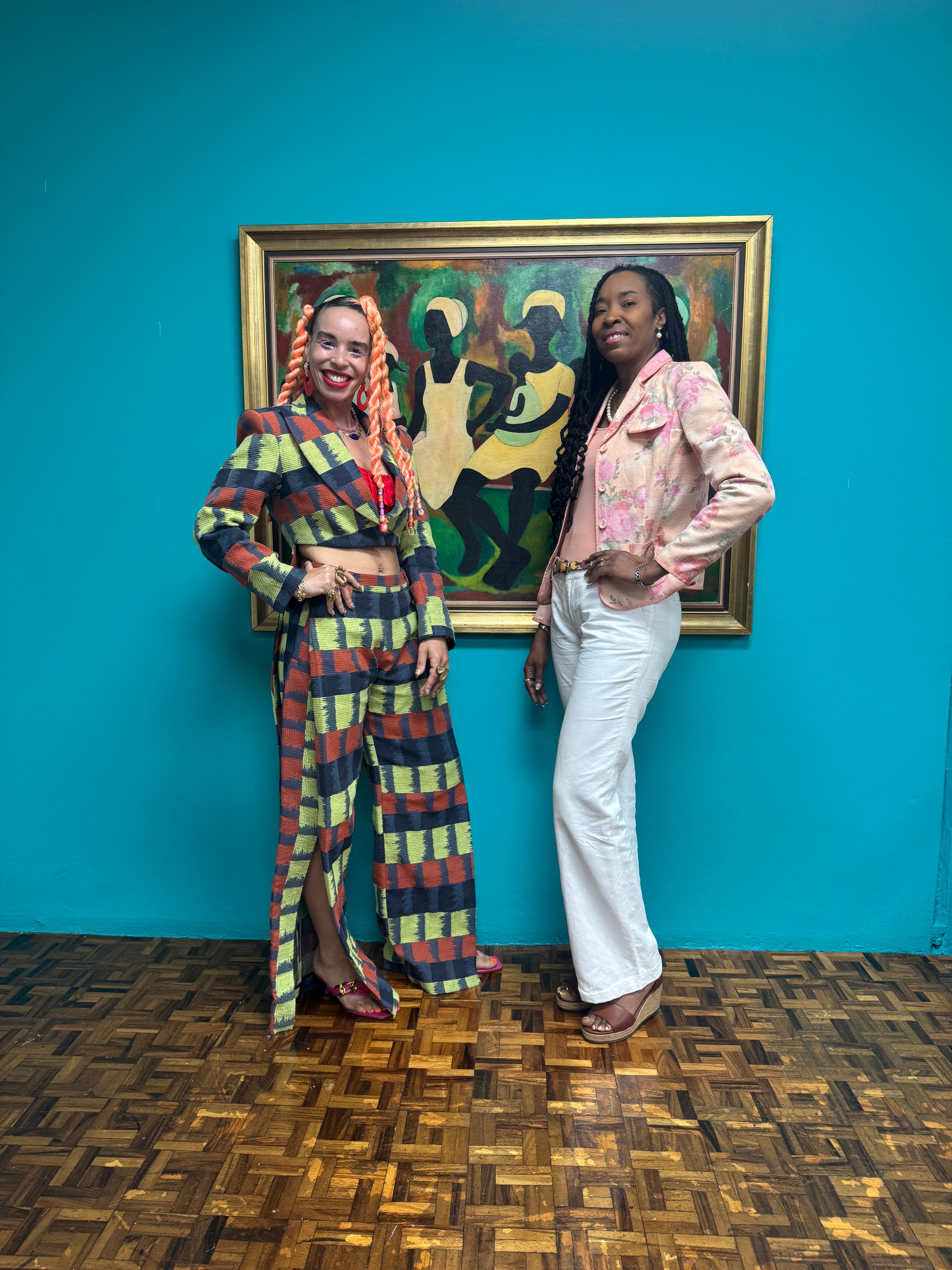 Sadie with Dr Nadine Boothe-Gooden, director of the National Gallery of Jamaica