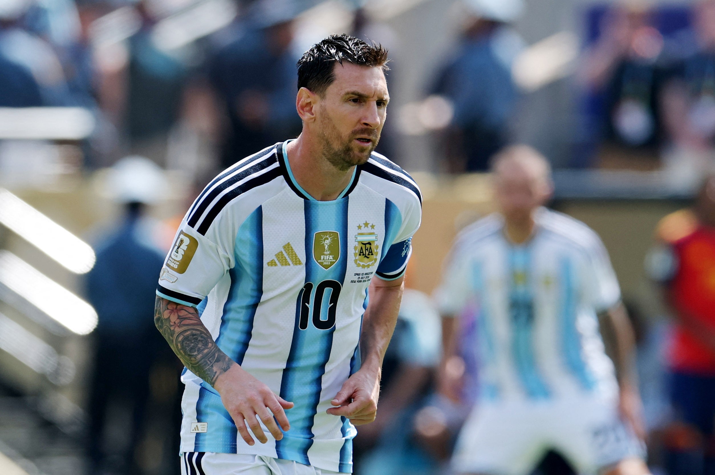 Trump gave a pre-game shoutout to Lionel Messi ahead of Sunday's final