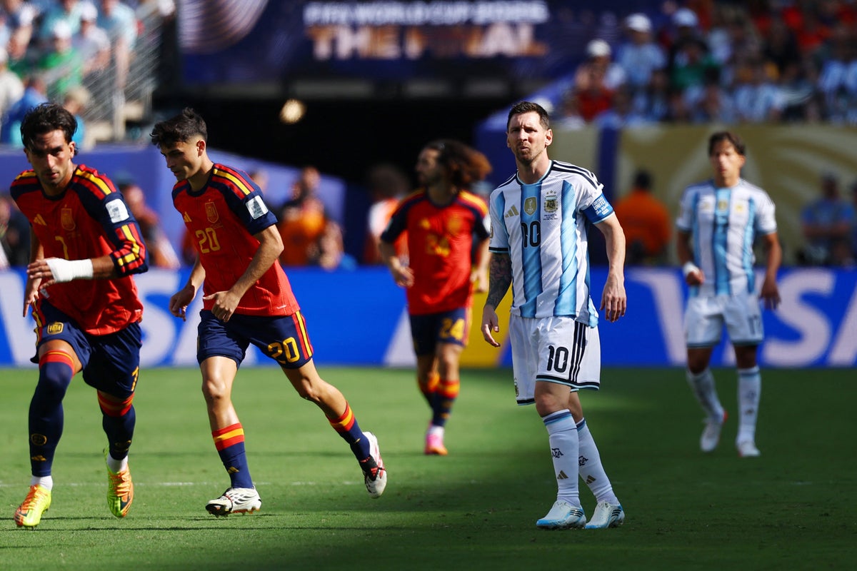 Spain v Argentina LIVE: Dismal World Cup final still goalless heading into final stages