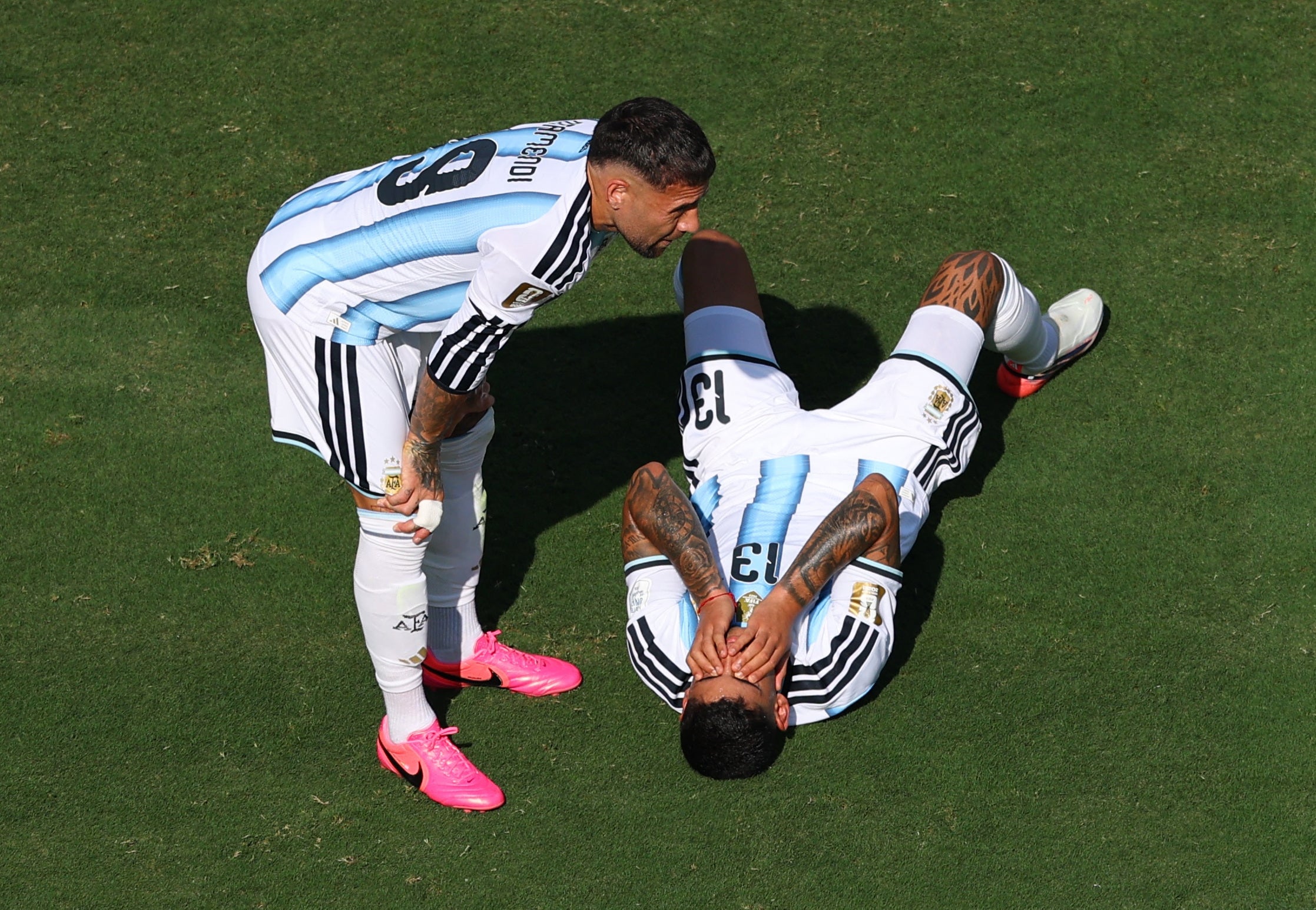 Both Romero and Martinez were forced off as Argentina were victim of a defensive injury crisis