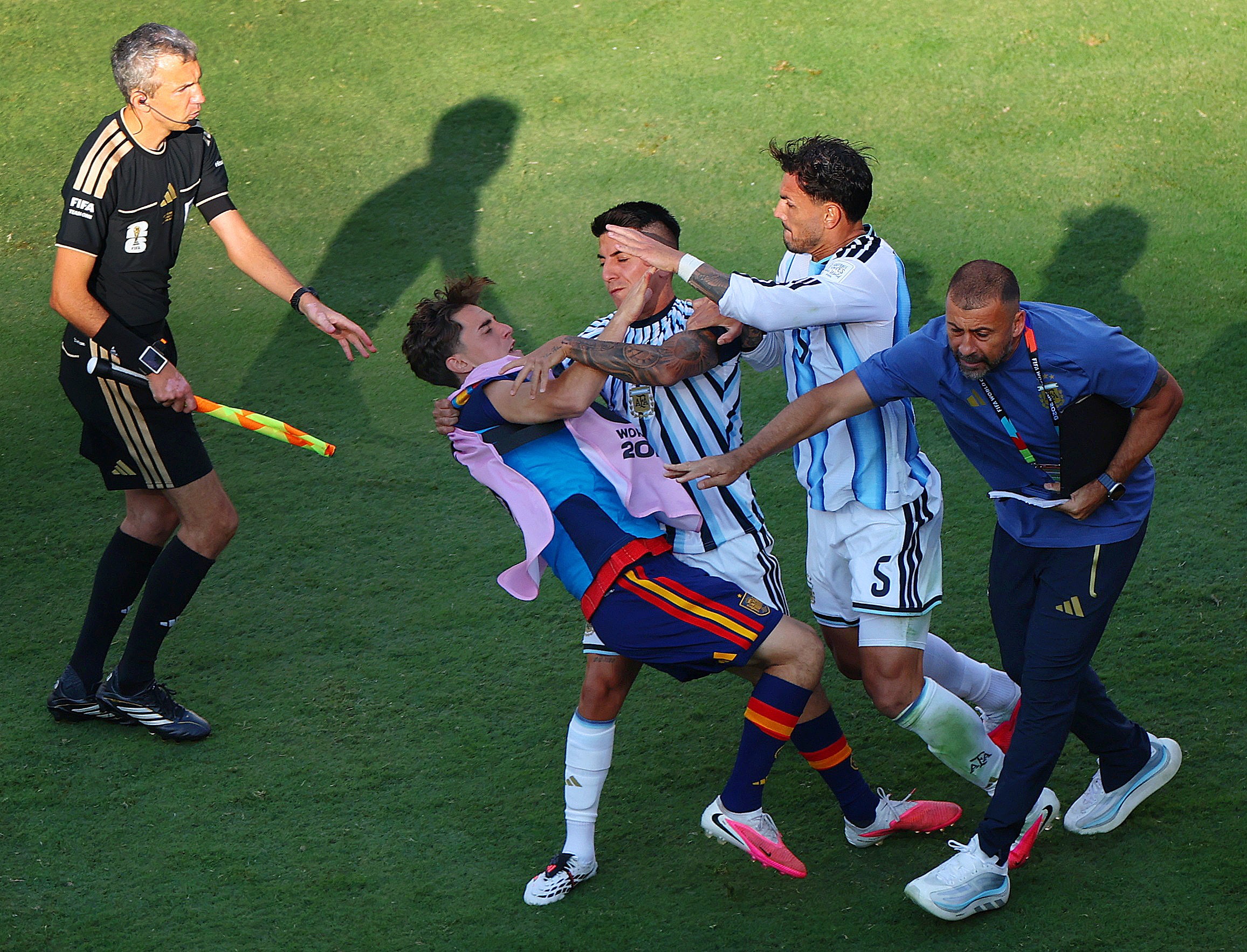 Paredes was involved in clashes after full-time