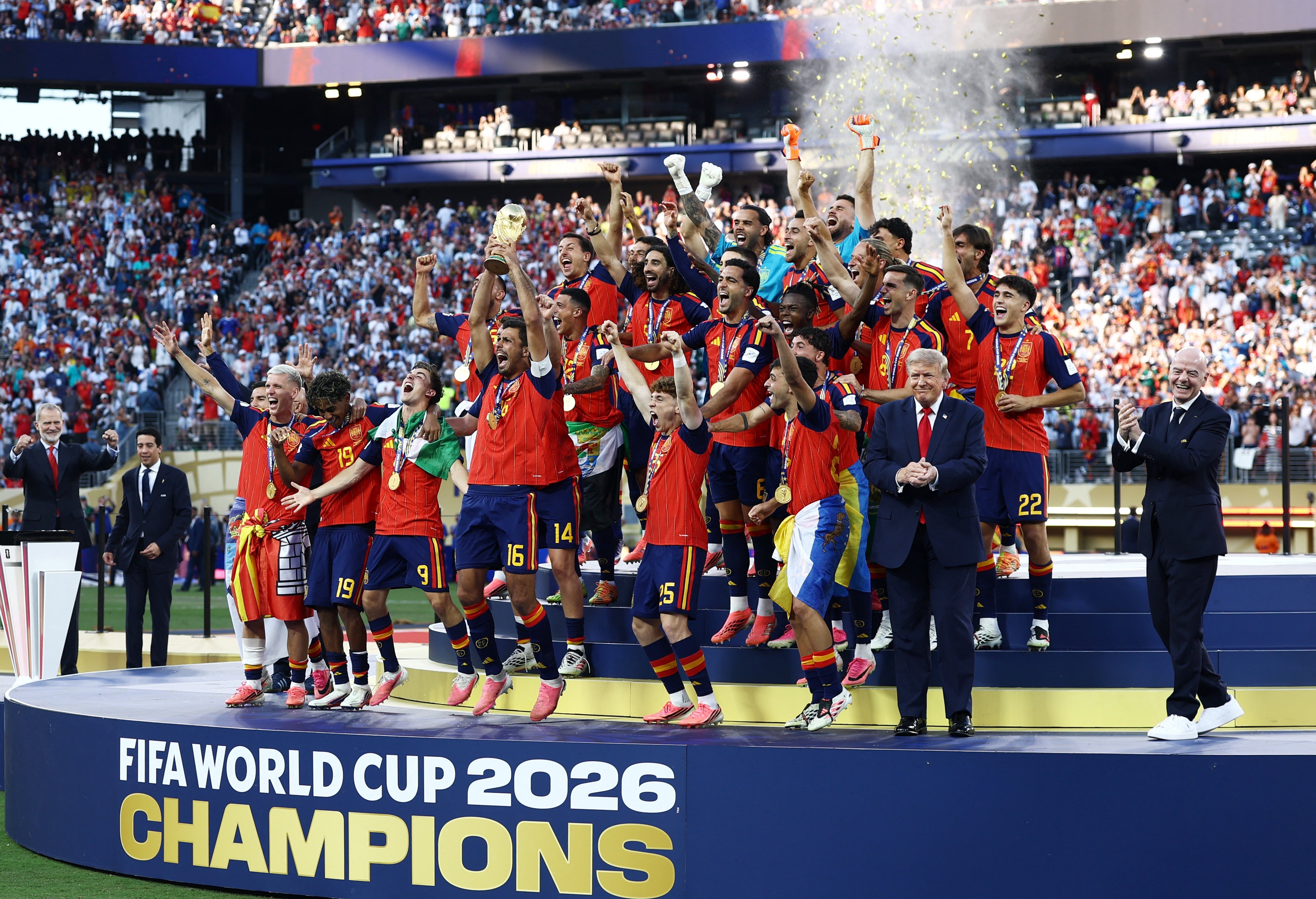 And he ensured he was in the photo for the trophy lift before moving off the stage