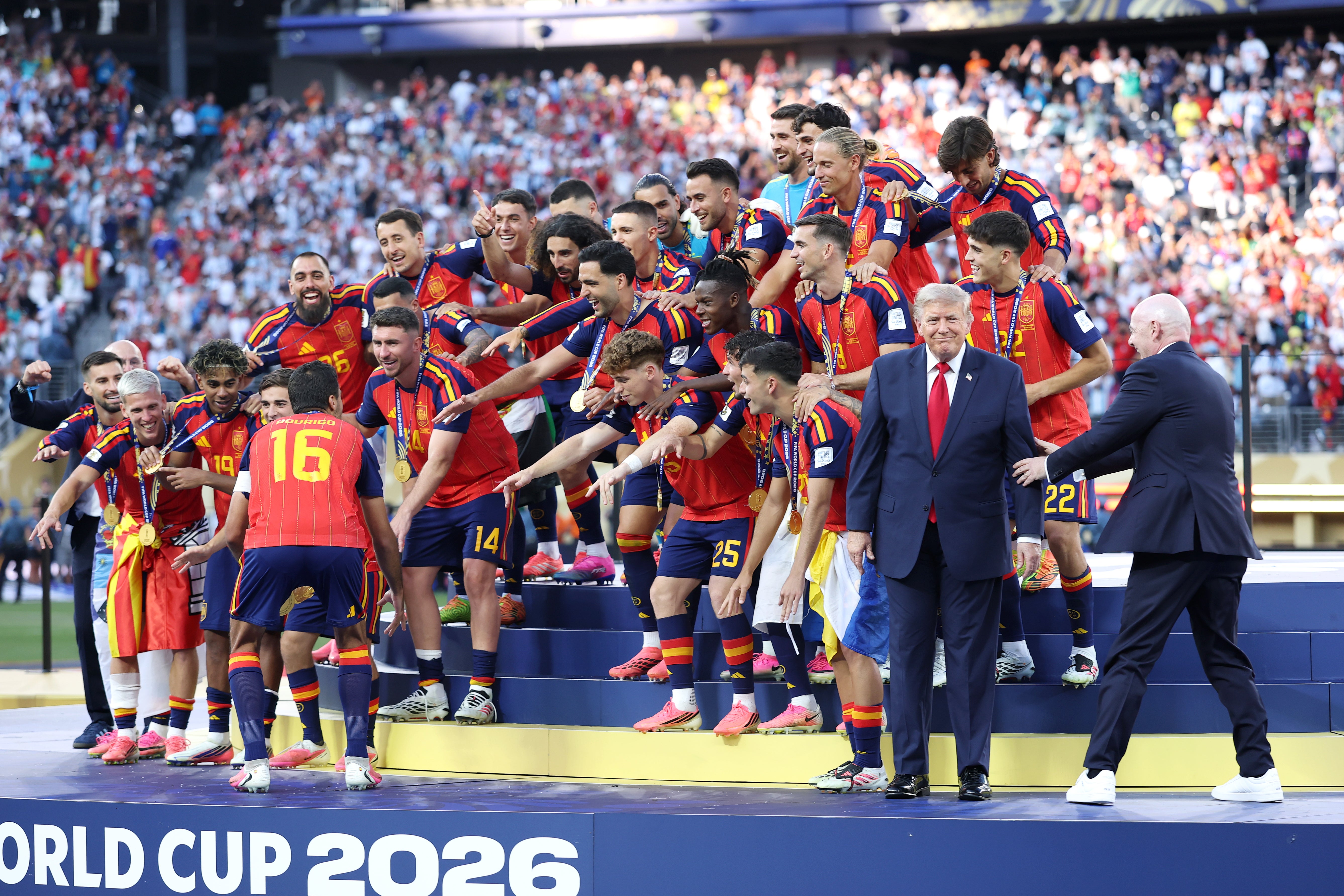 Donald Trump was an uncomfortably prominent part of the World Cup (Getty)
