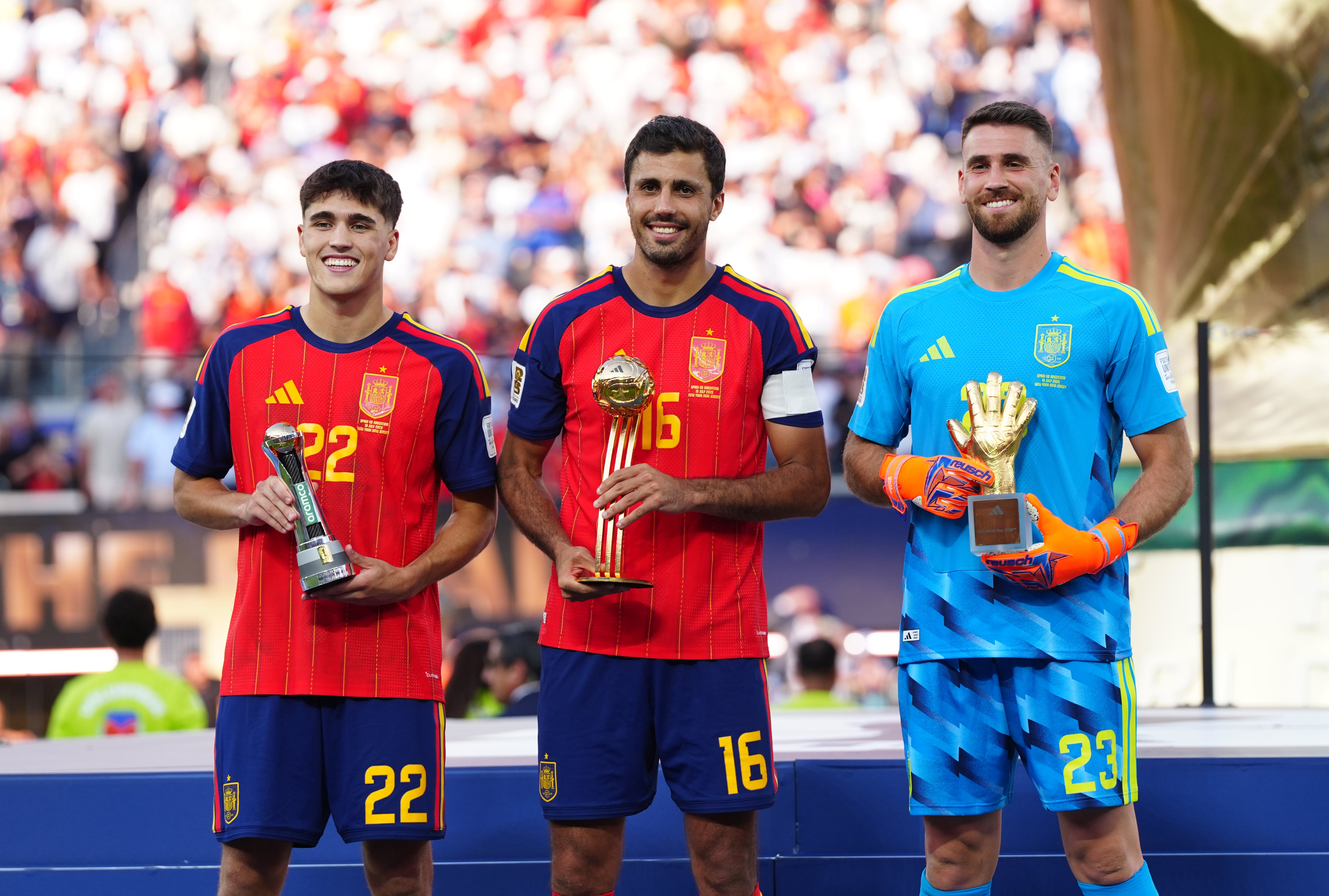 Rodri, Unai Simon and Pau Cubarsi won the respective player awards