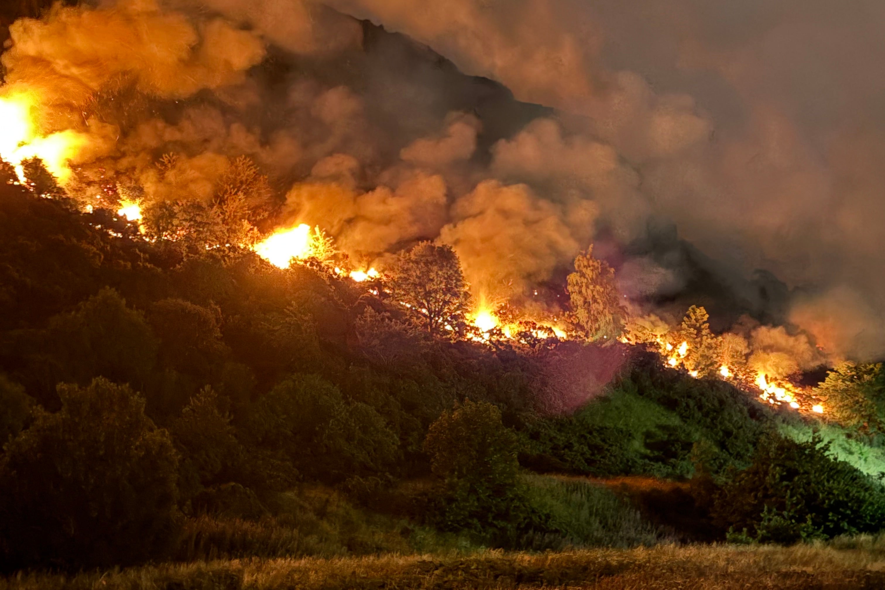 SFRS first responded to reports of the fire at 6.38pm on Sunday (PA)