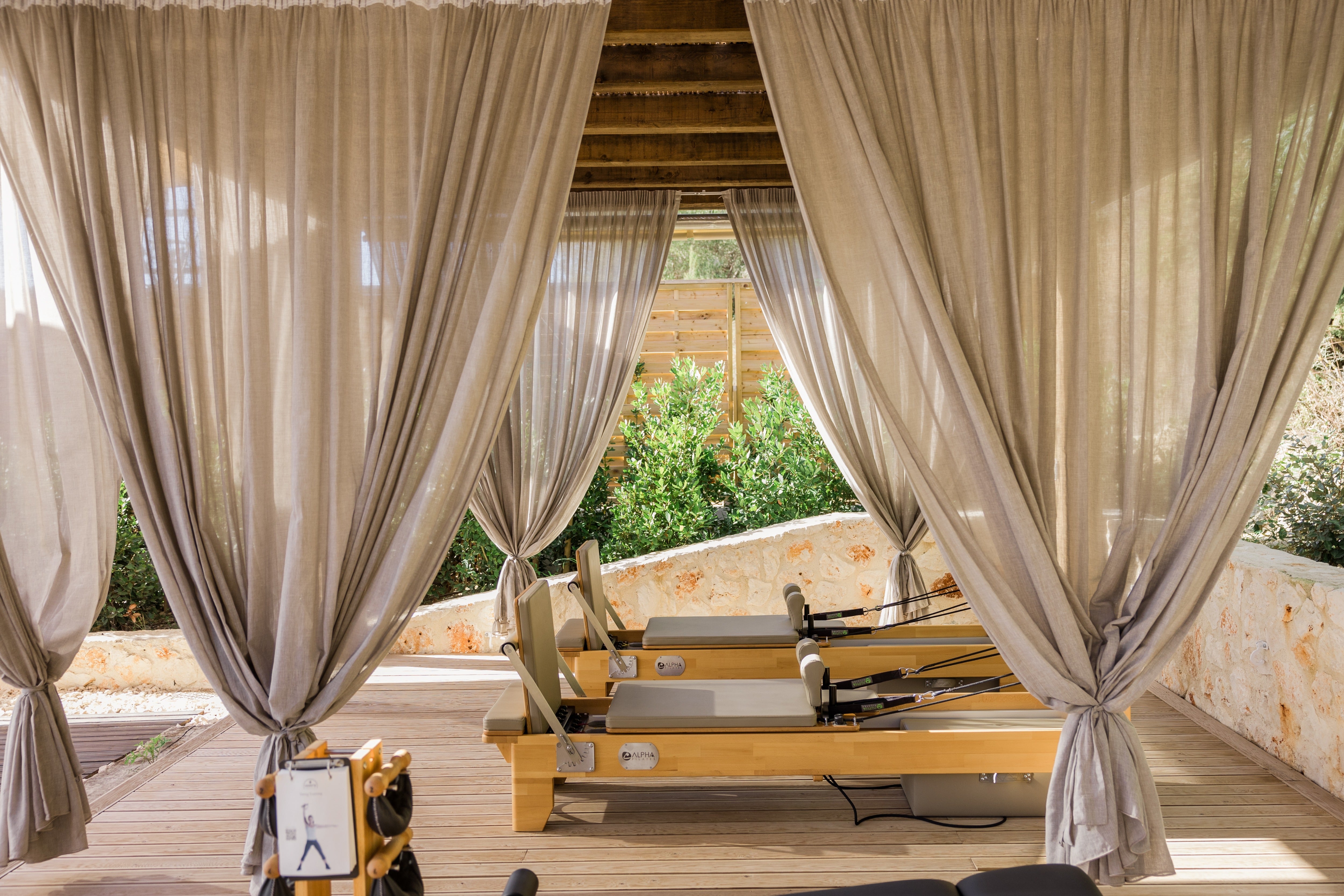There are daily reformer Pilates lessons at Eliamos