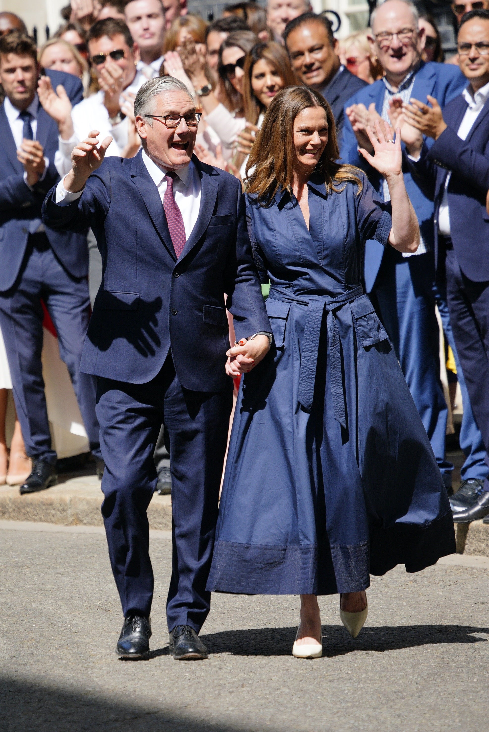 Sir Keir Starmer and his wife Victoria leave Downing Street for the final time (Ben Birchall/PA) (PA Wire)