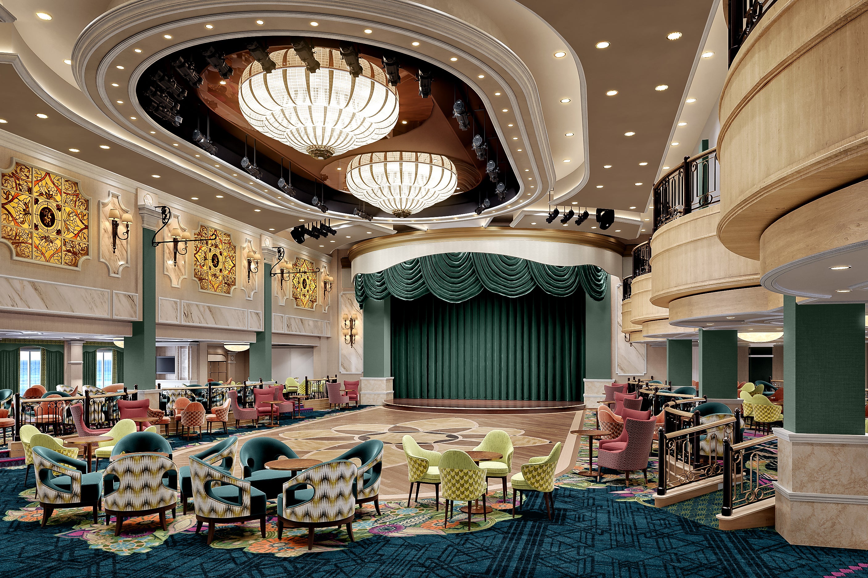 The Queen's Room aboard Queen Victoria will get a new look (Cunard)