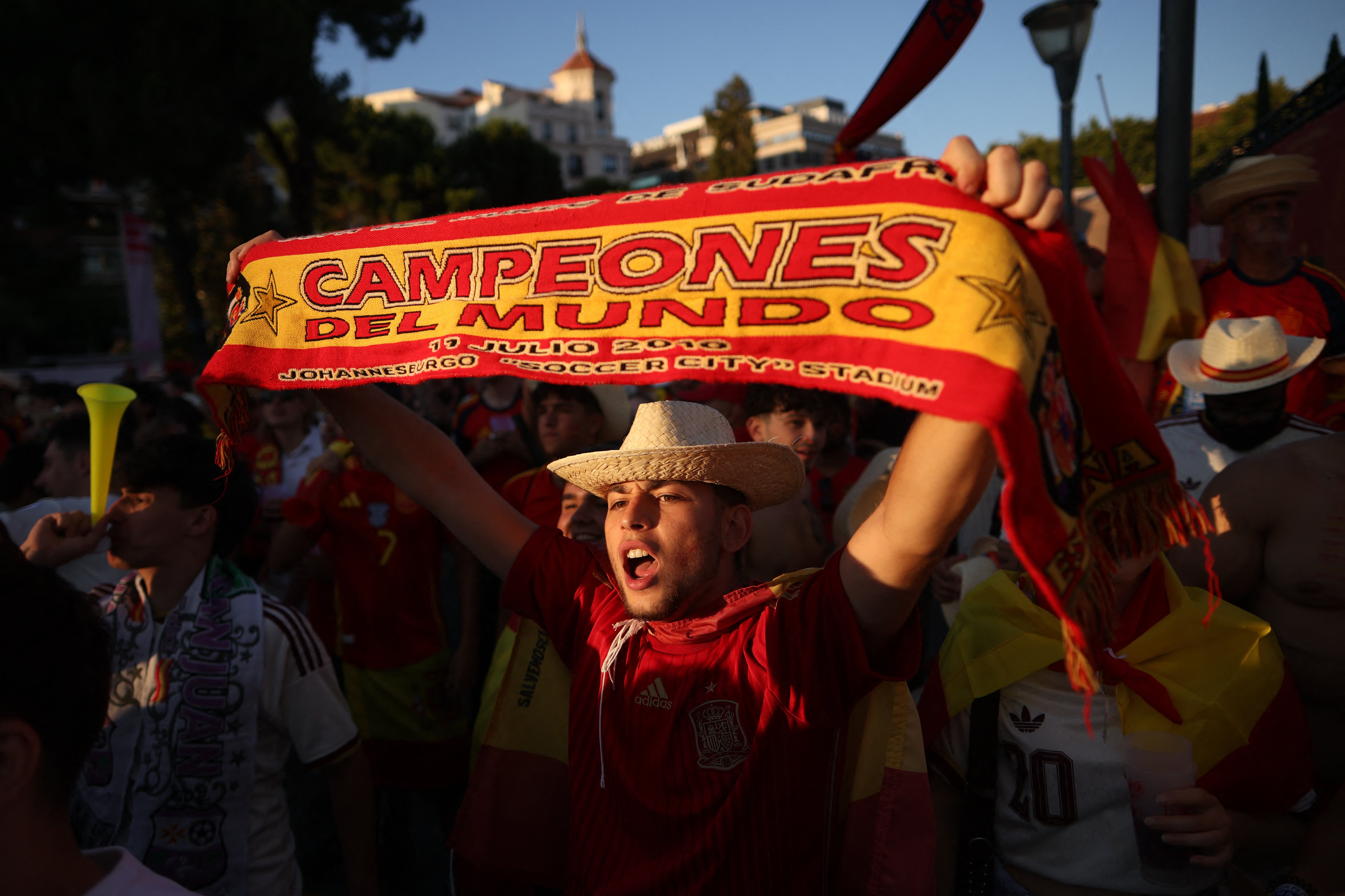 Fans will gather in their hundreds of thousands in Madrid for the trophy parade (Reuters)
