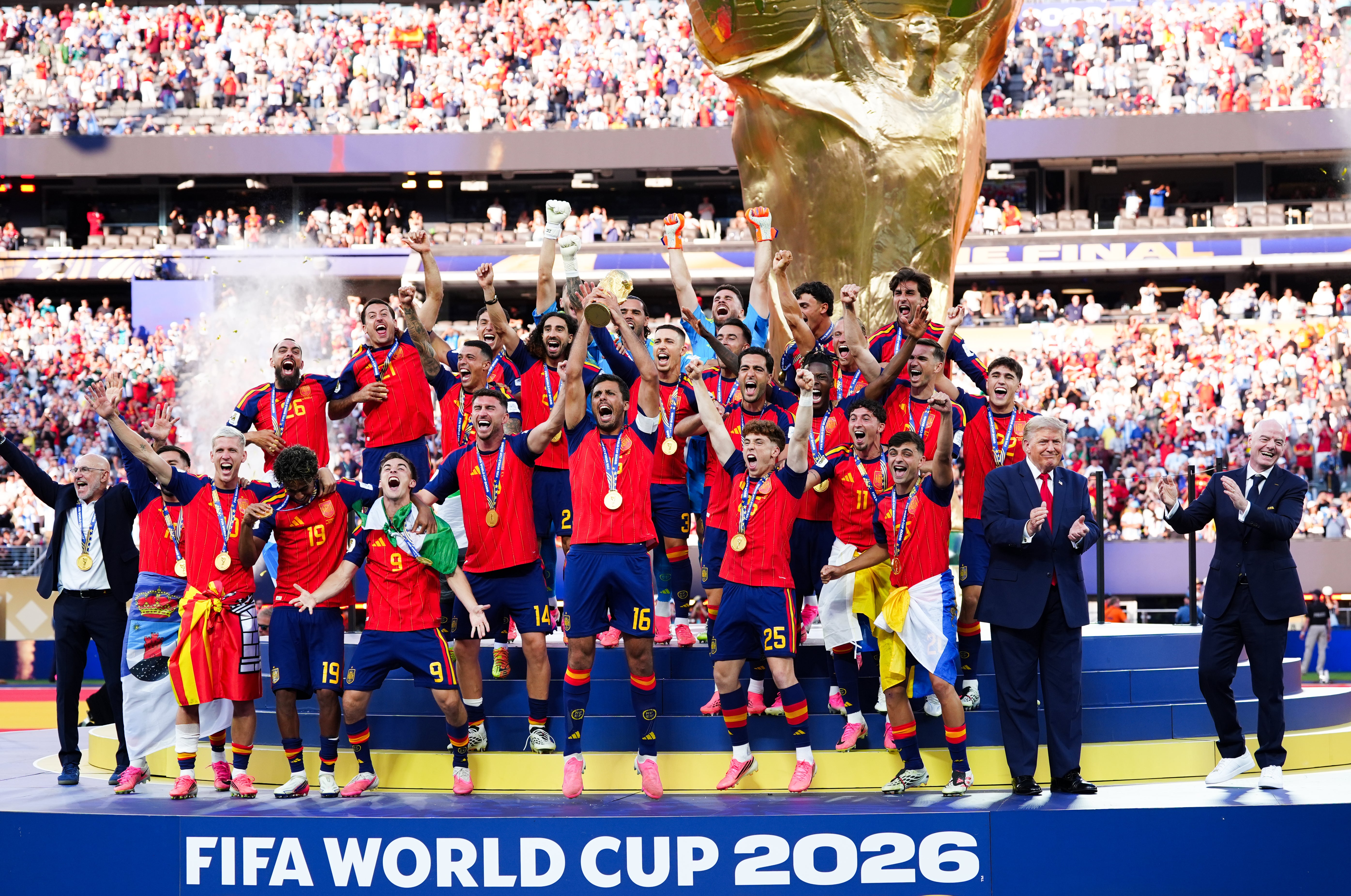 Following the South American side’s defeat against Spain, social media was alight with fans speculating that the ‘Trump curse’ was back