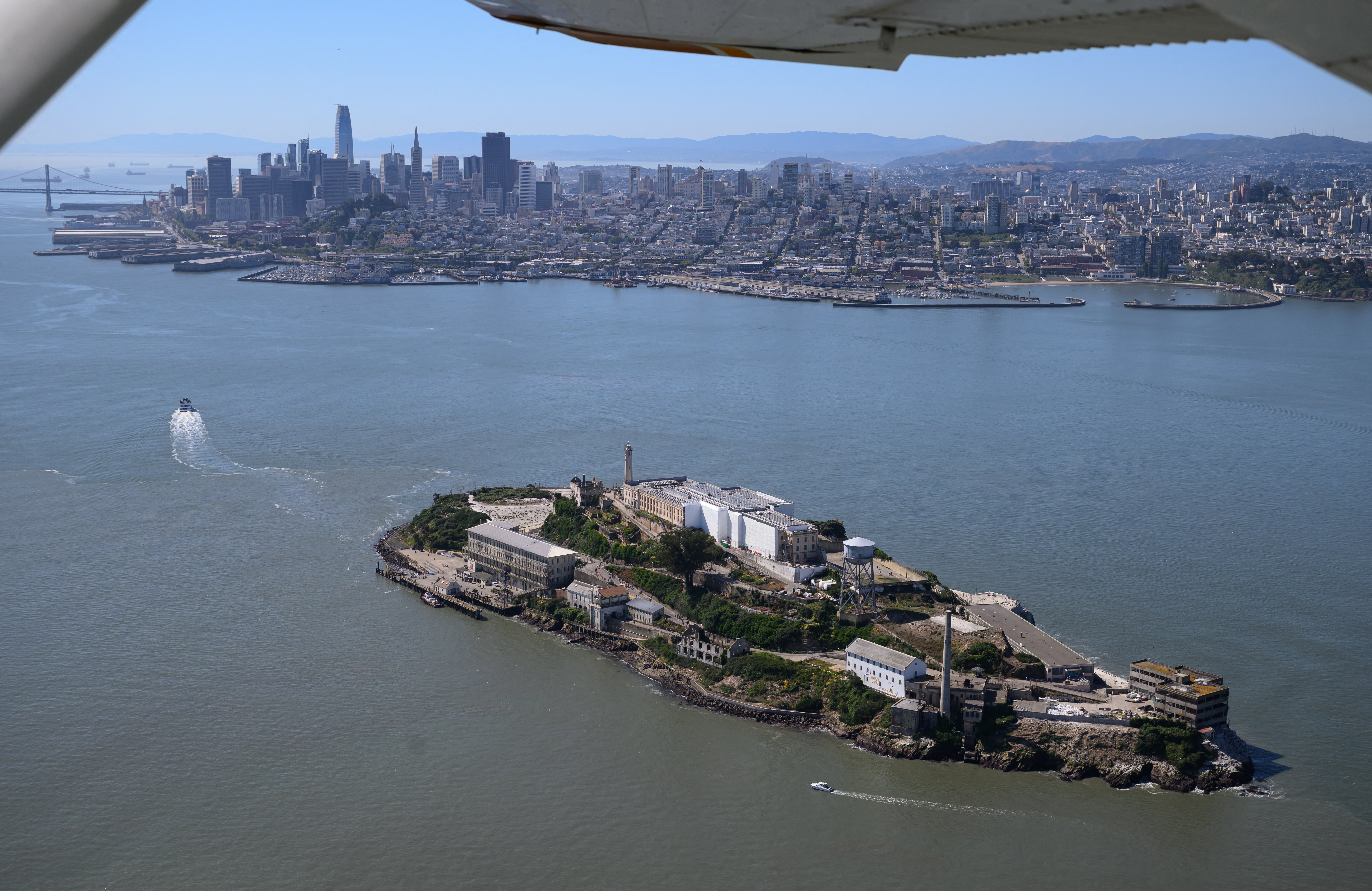 The famous Alcatraz prison off the shore of San Francisco