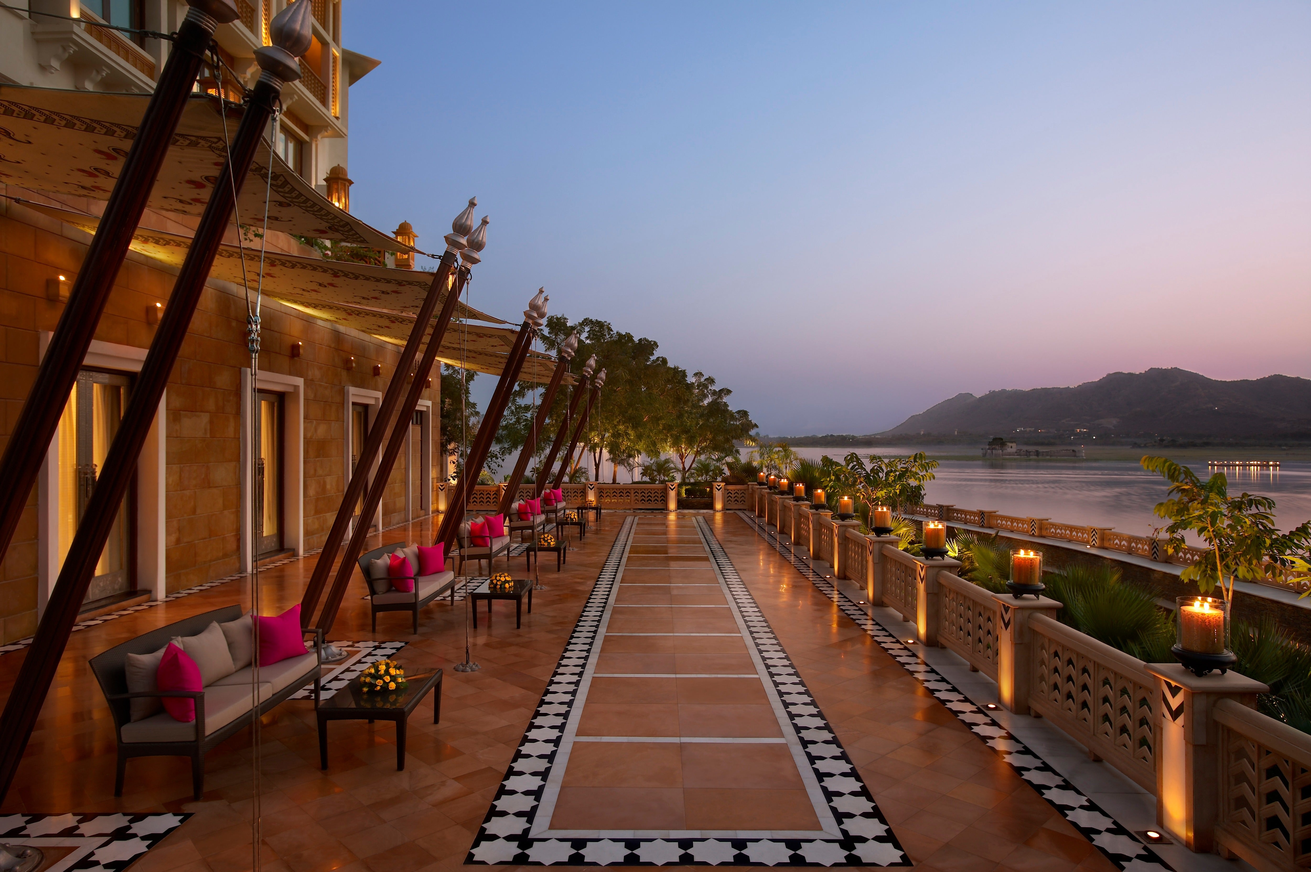 Looking out over Lake Pichola at The Leela Palace Udaipur
