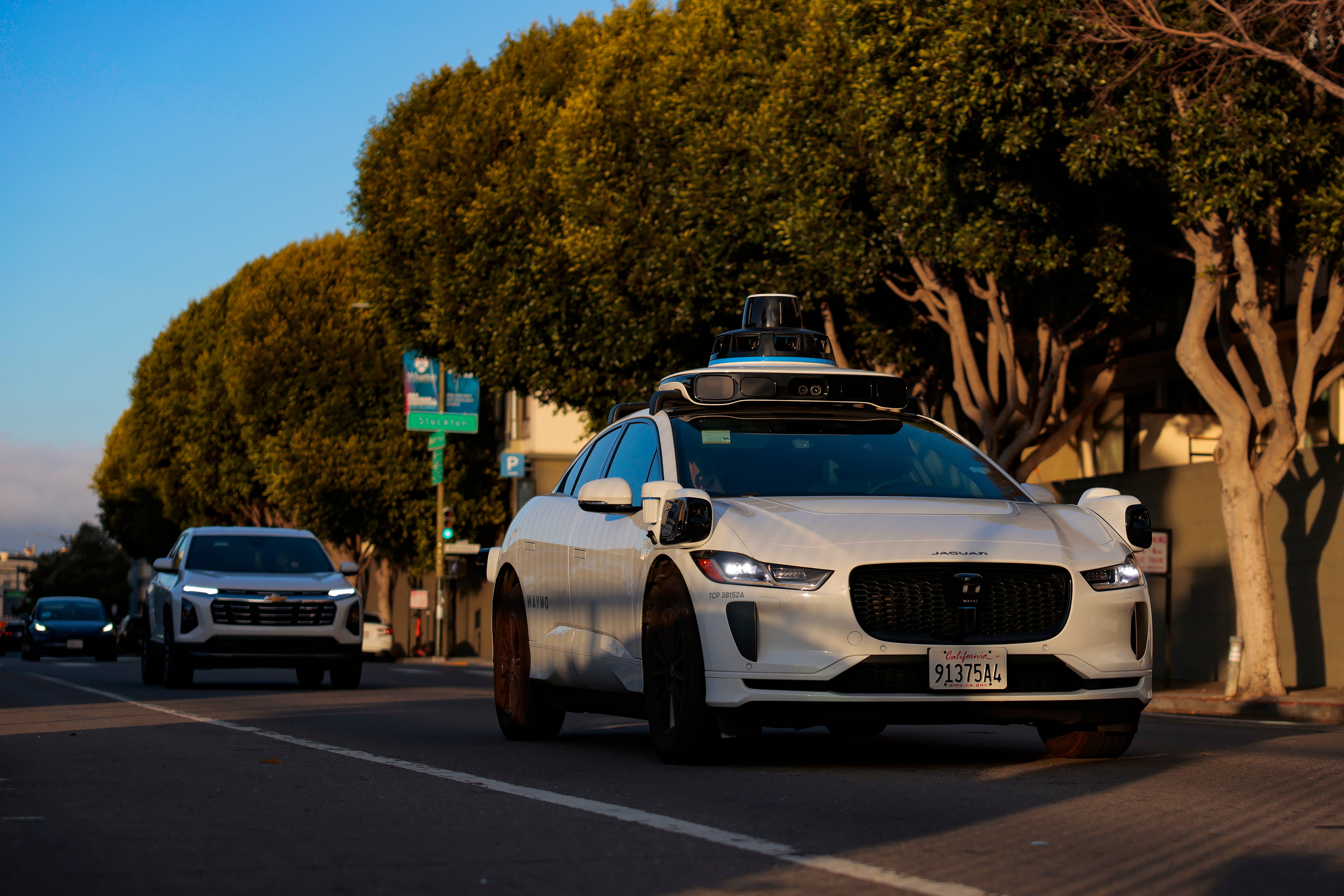 The self-driving cars are commonplace across California