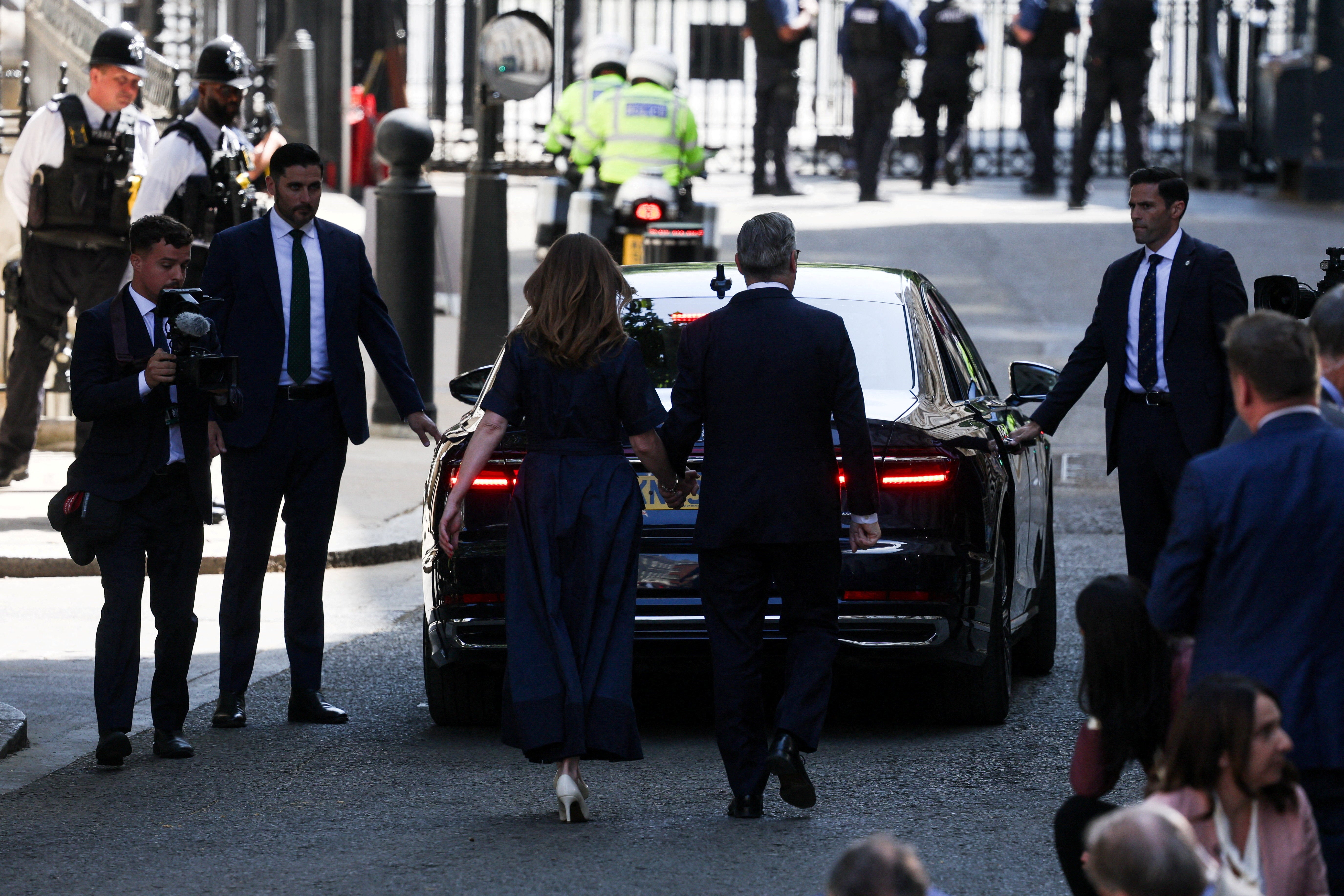 Victoria Starmer opted for heels over her usual flats (Reuters)