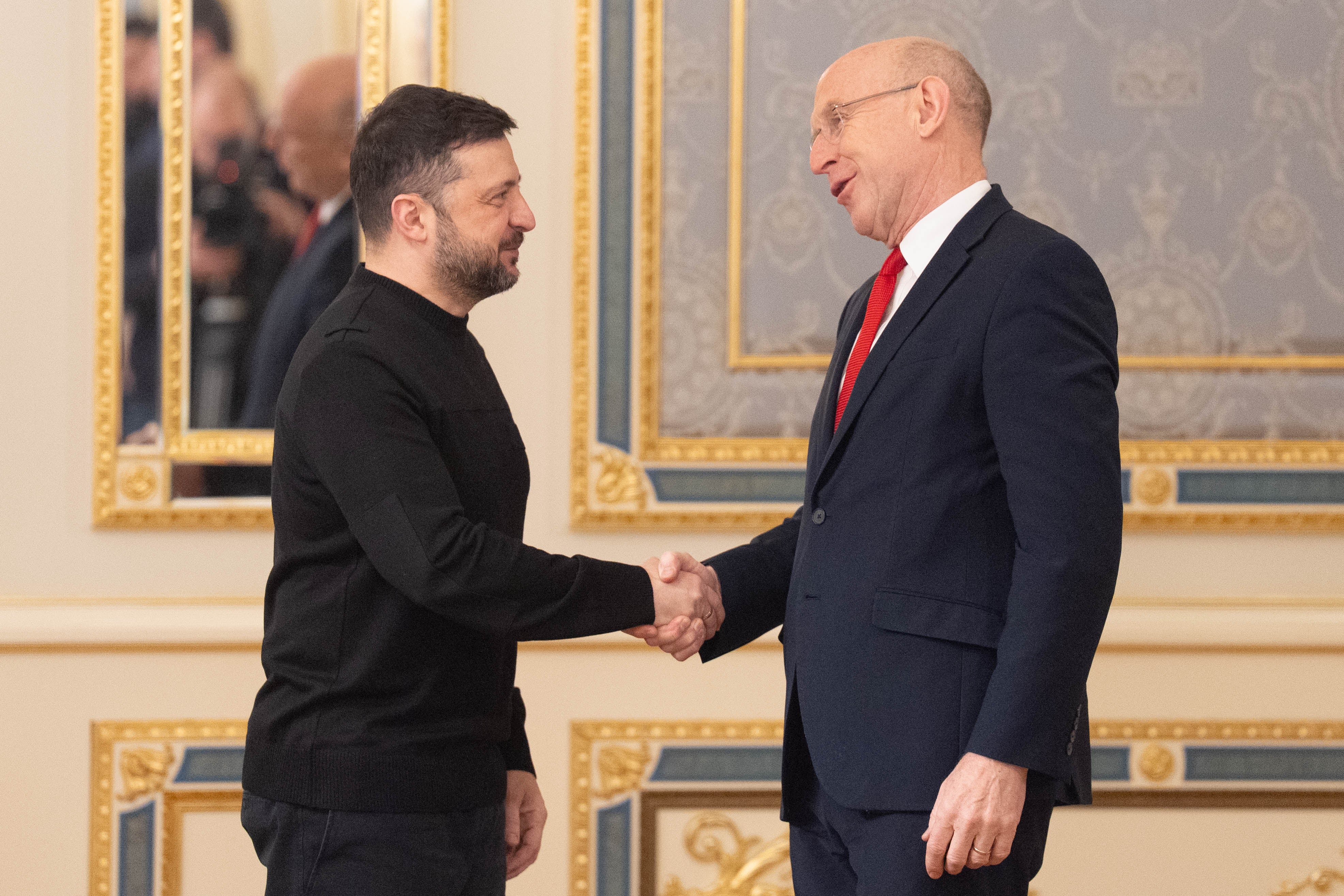 John Healey meets Ukrainian President Volodymyr Zelensky (Stefan Rousseau/PA)