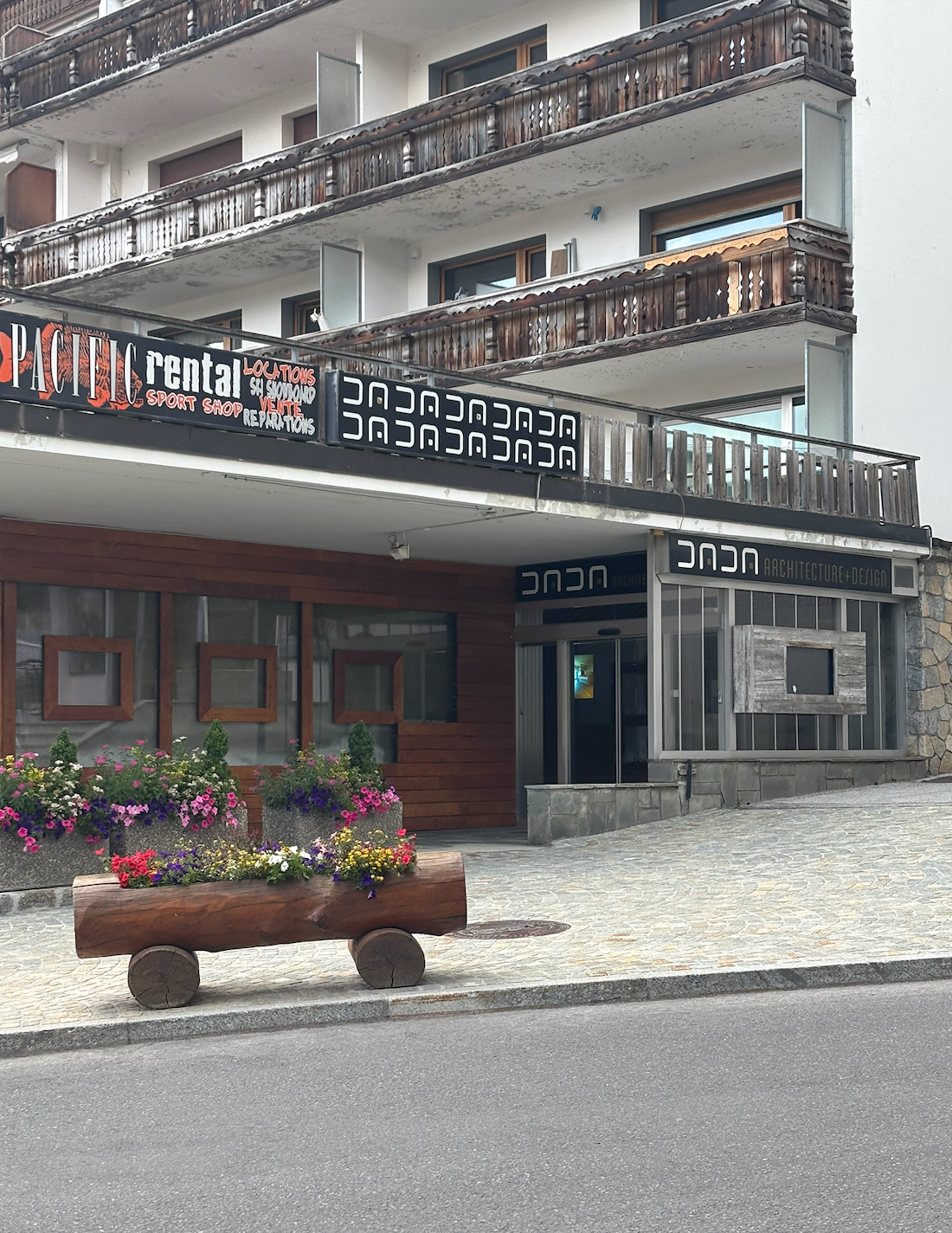 The site of the bar fire on New Year's Eve in town, now a short walk from a memorial set up in remembrance of the victims