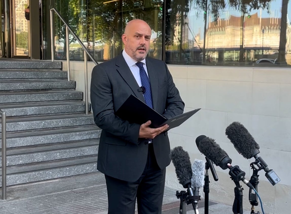 Head of Counter Terrorism Policing, Assistant Commissioner Laurence Taylor, reads a statement on the investigation into the death of Ann Widdecombe outside New Scotland Yard (Erik Olsson/PA) (PA Wire)