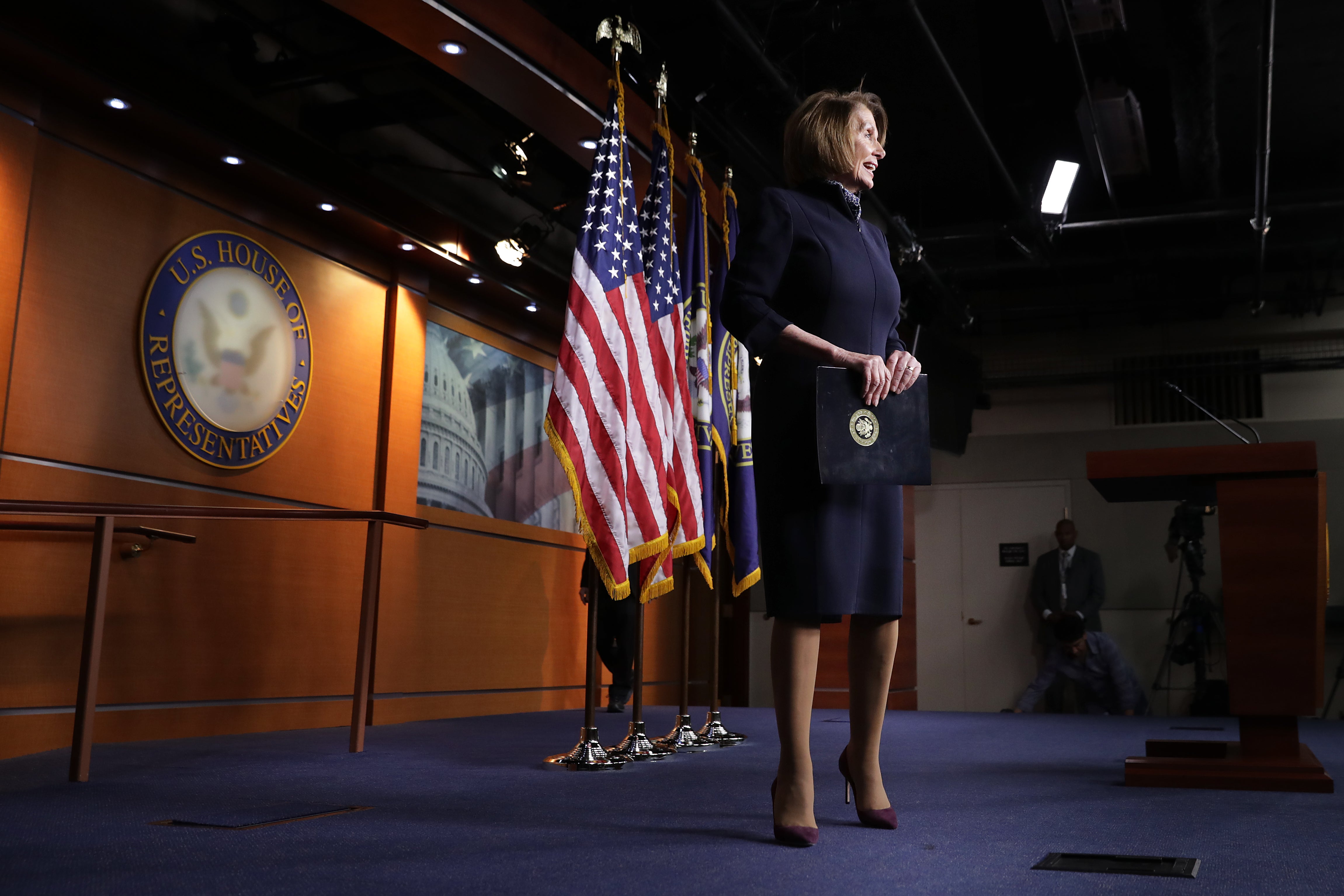 Nancy Pelosi, pictured in December of 2018, went on to become speaker of the House for four years after Democrats seized control of the chamber in the 2018 midterms