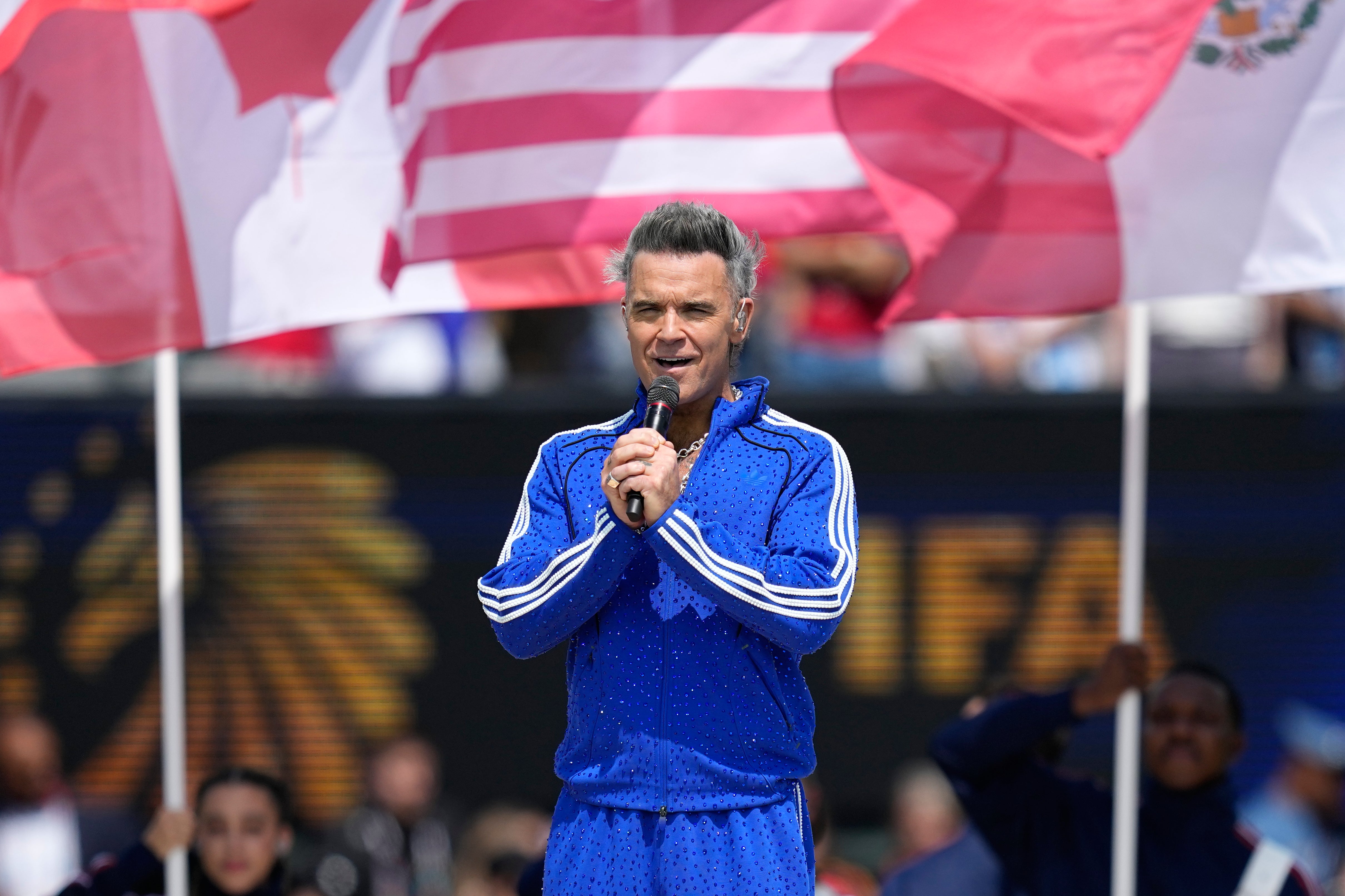 Robbie Williams performed at the World Cup final