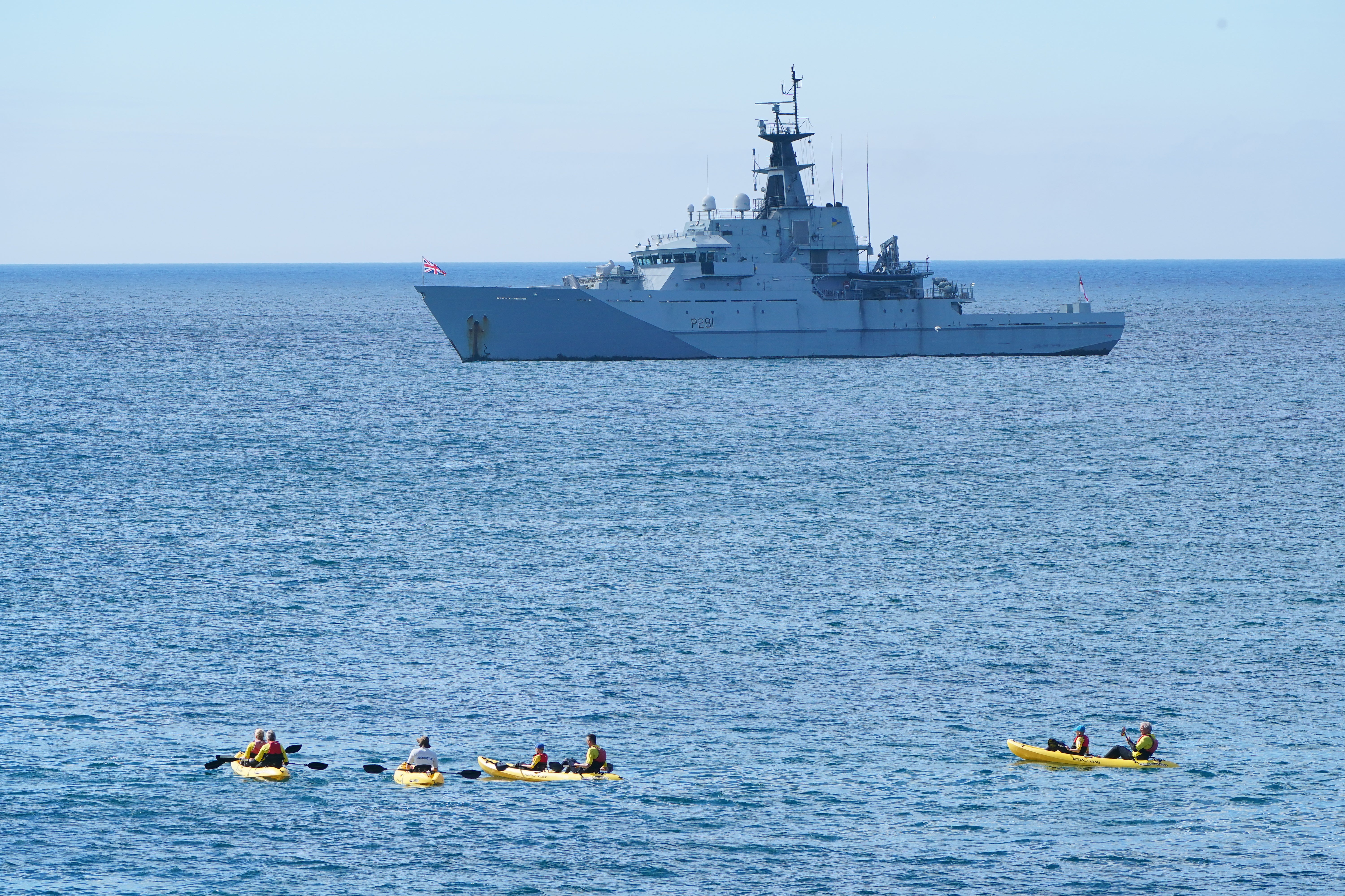 HMS Tyne off Cornwall in 2021 (Aaron Chown/PA) (PA Archive)
