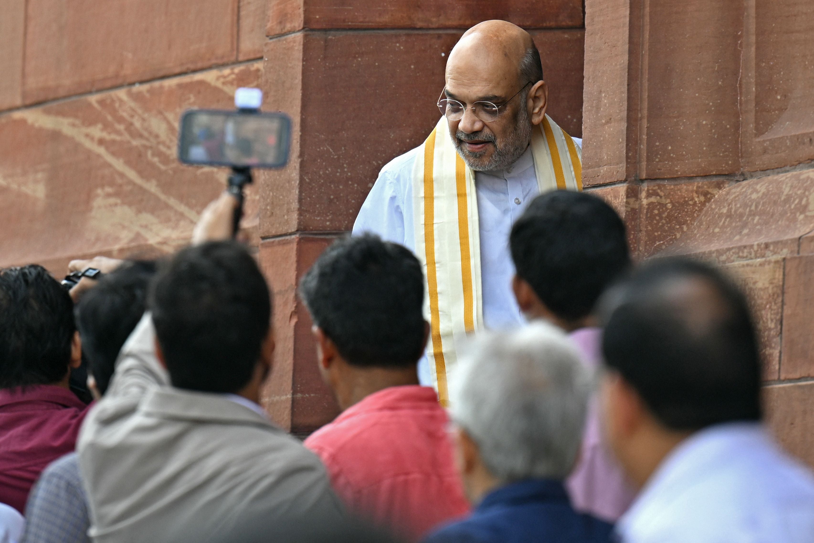 FIle: Indian home minister Amit Shah during a parliament session (AFP/Getty)
