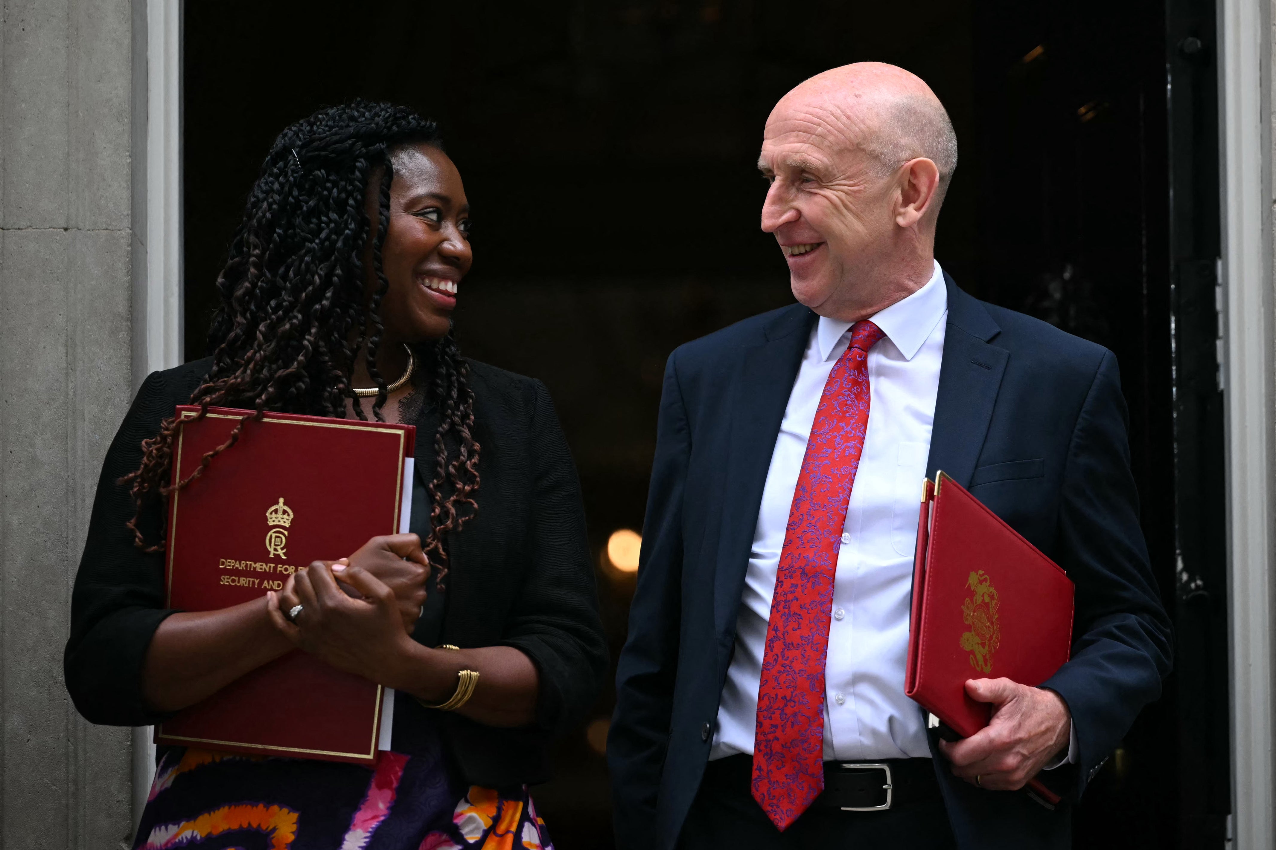 New chancellor John Healey and with new energy secretary Miatta Fahnbulleh Andy Burnham’s first cabinet meeting at 10 Downing Street, 21 July 2026 (AFP/Getty)