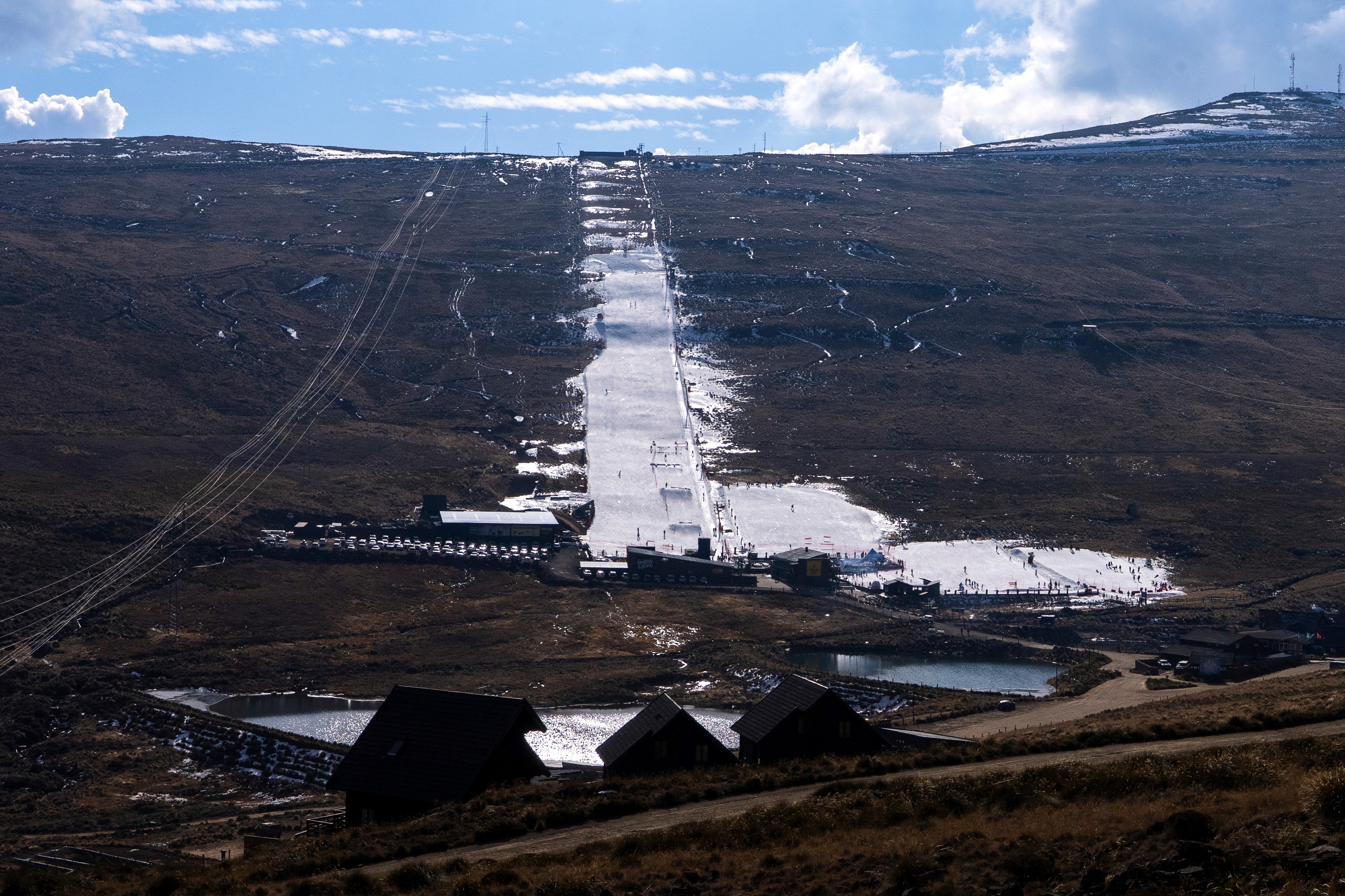 Afriski uses artificial snow machines to make sure that the slopes can be used throughout winter