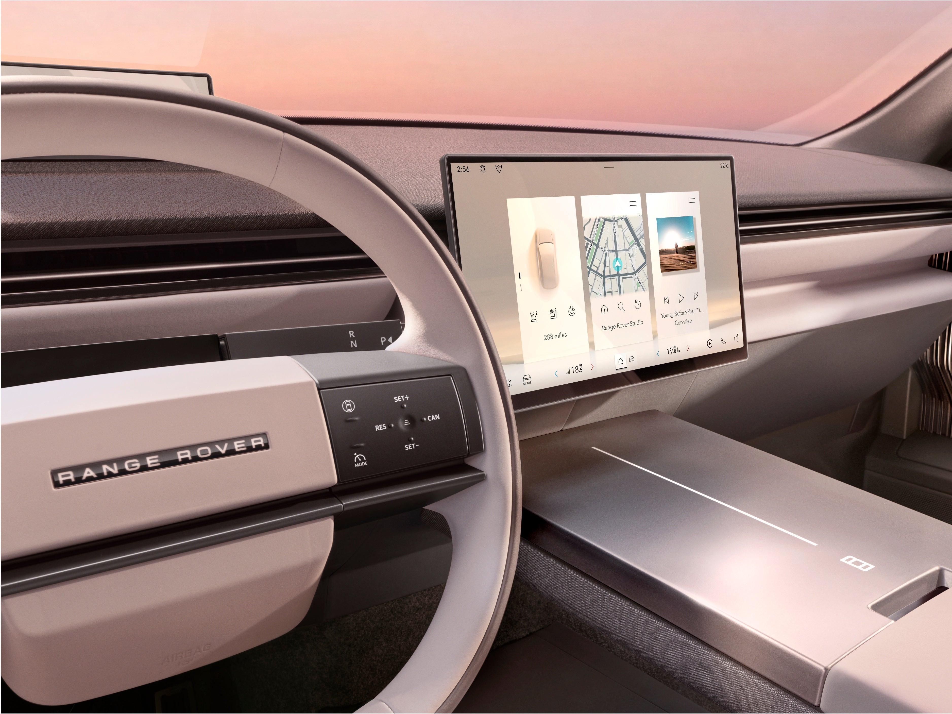 The Range Rover GT's touchscreen has been designed so that major functions are just one touch away (Range Rover)