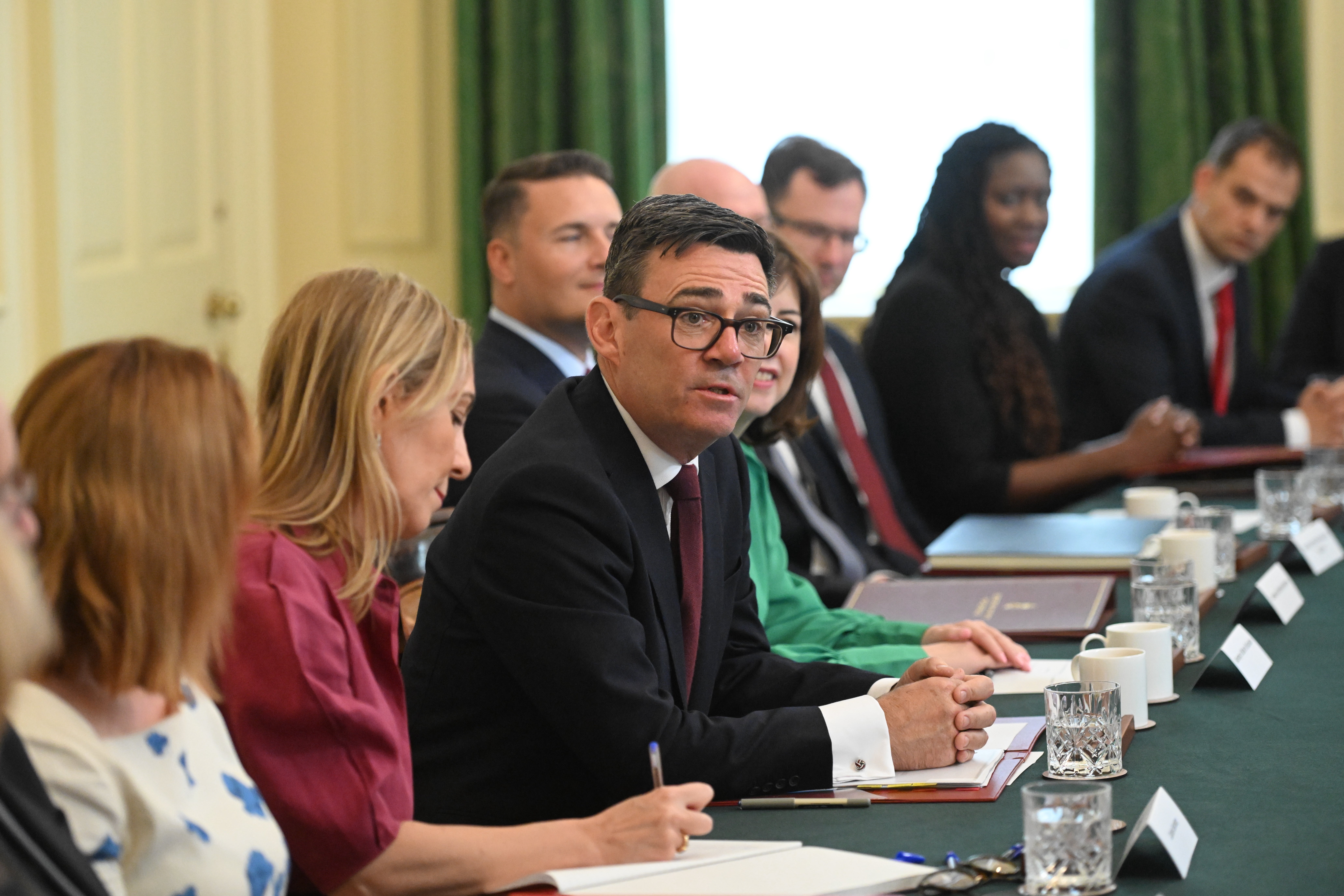 Prime Minister Andy Burnham hosted his first Cabinet meeting on Tuesday (Eddie Mulholland/Daily Telegraph/PA)
