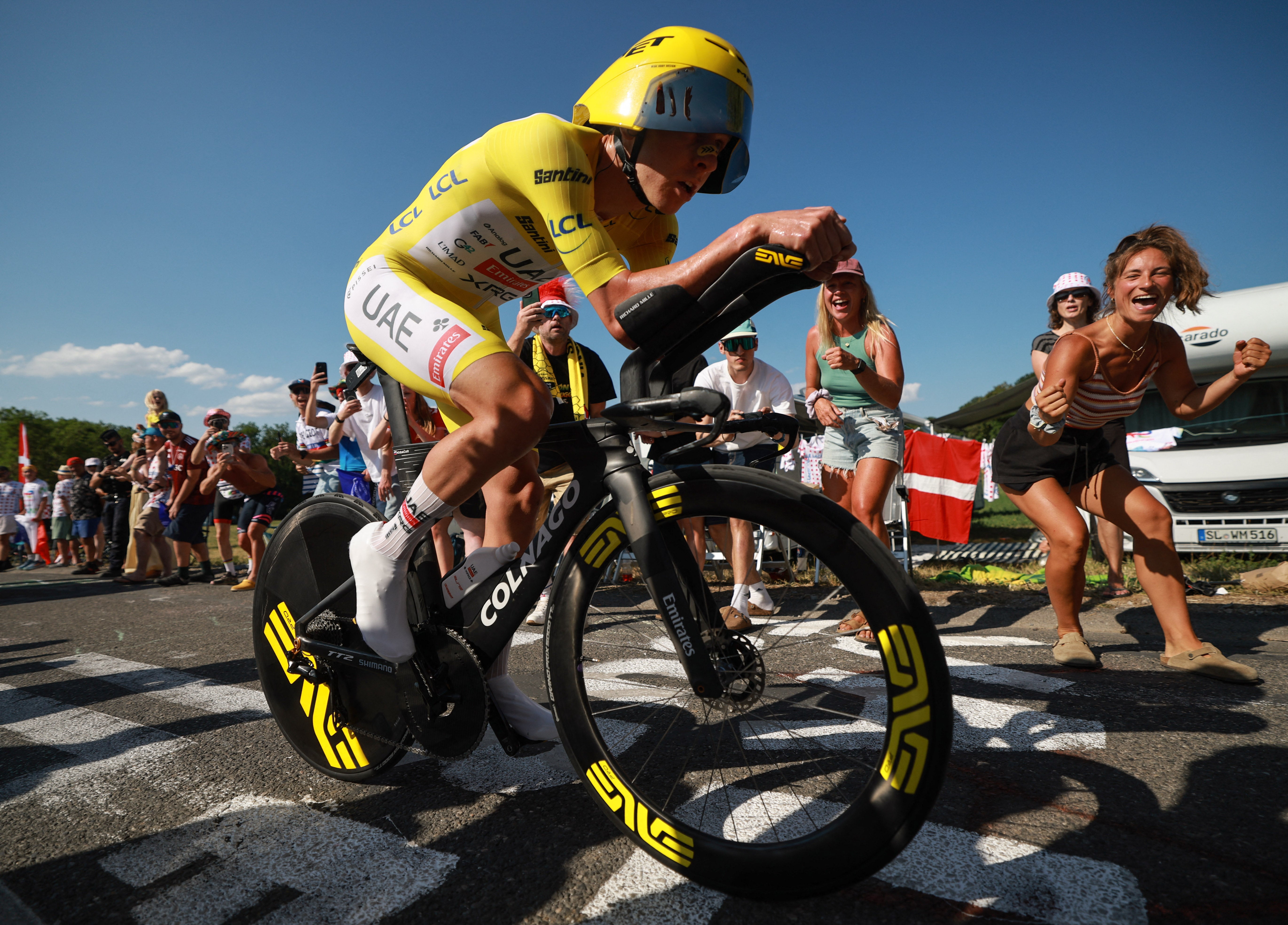 Pogacar now leads Evenepoel by four and a half minutes