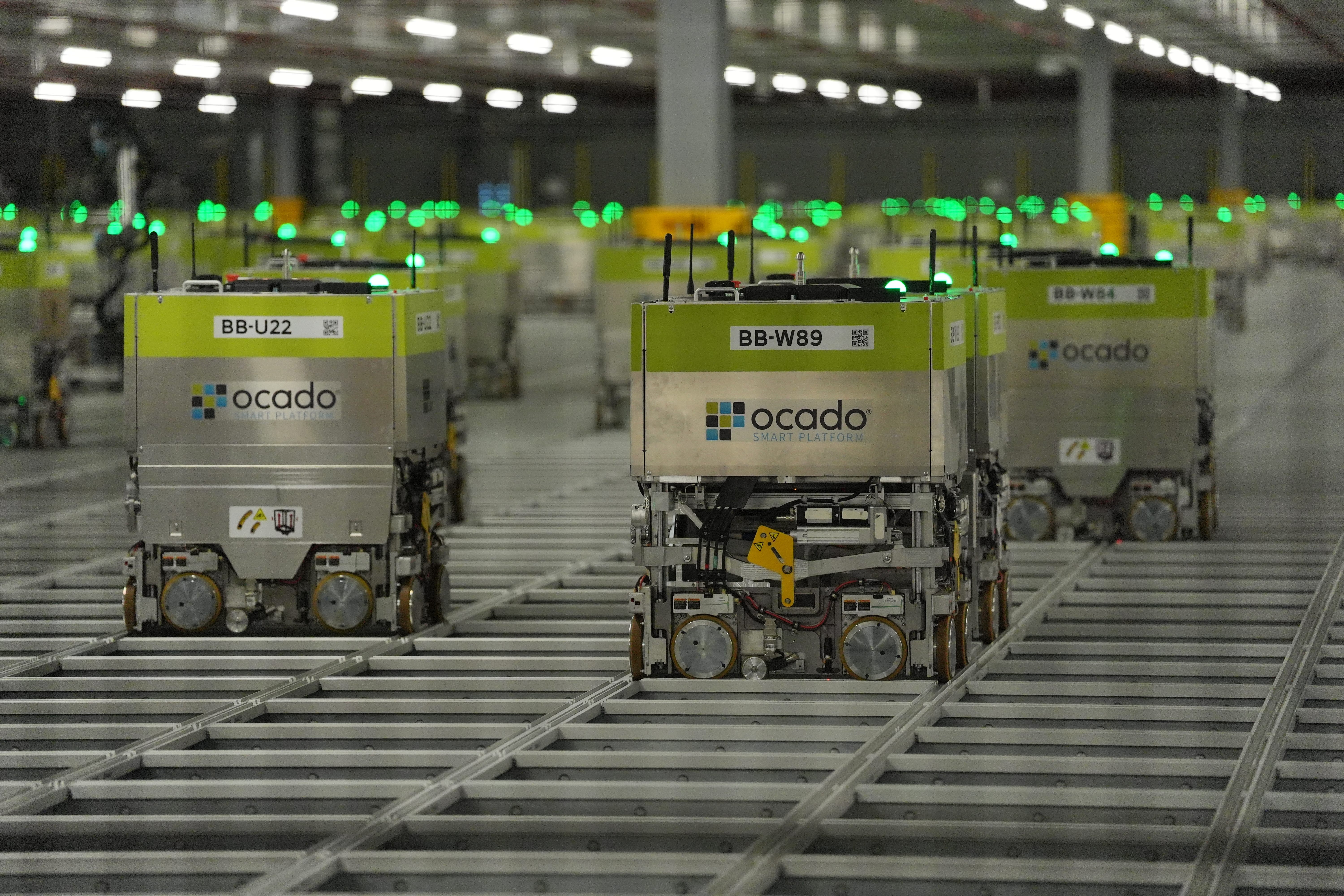 Ocado has agreed to build a large robotic warehouse for a European retail chain (Jonathan Brady/PA)