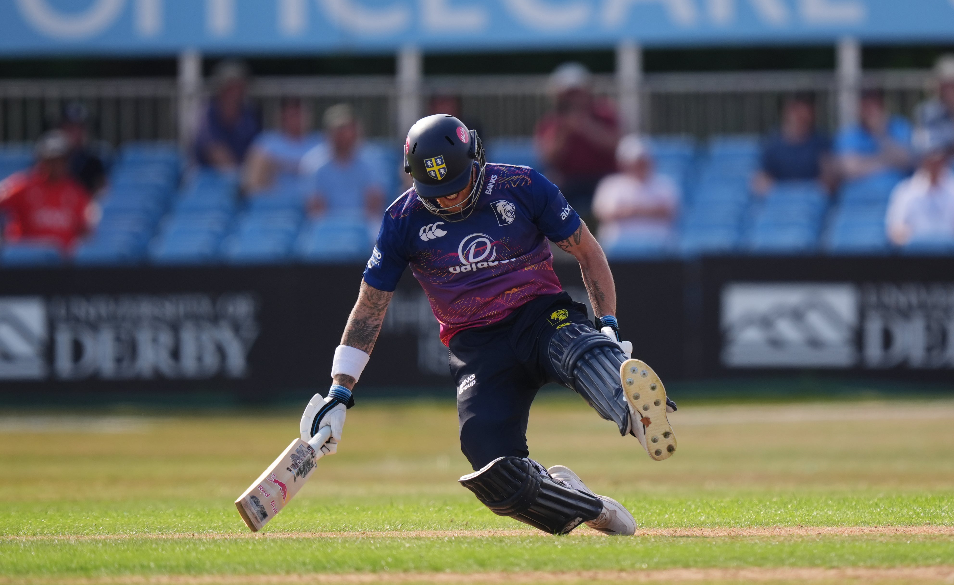 Stokes brought up his half-century in uncomfortable fashion (Mike Egerton/PA)