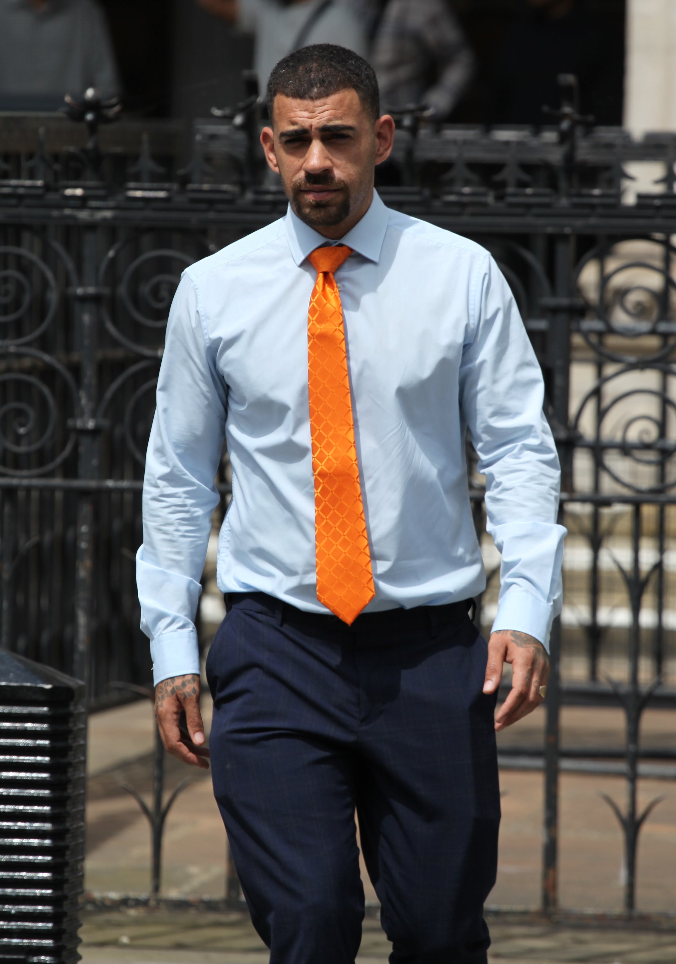 Craig Titchener outside Central London County Court after hearing in dispute with Heather Douglass