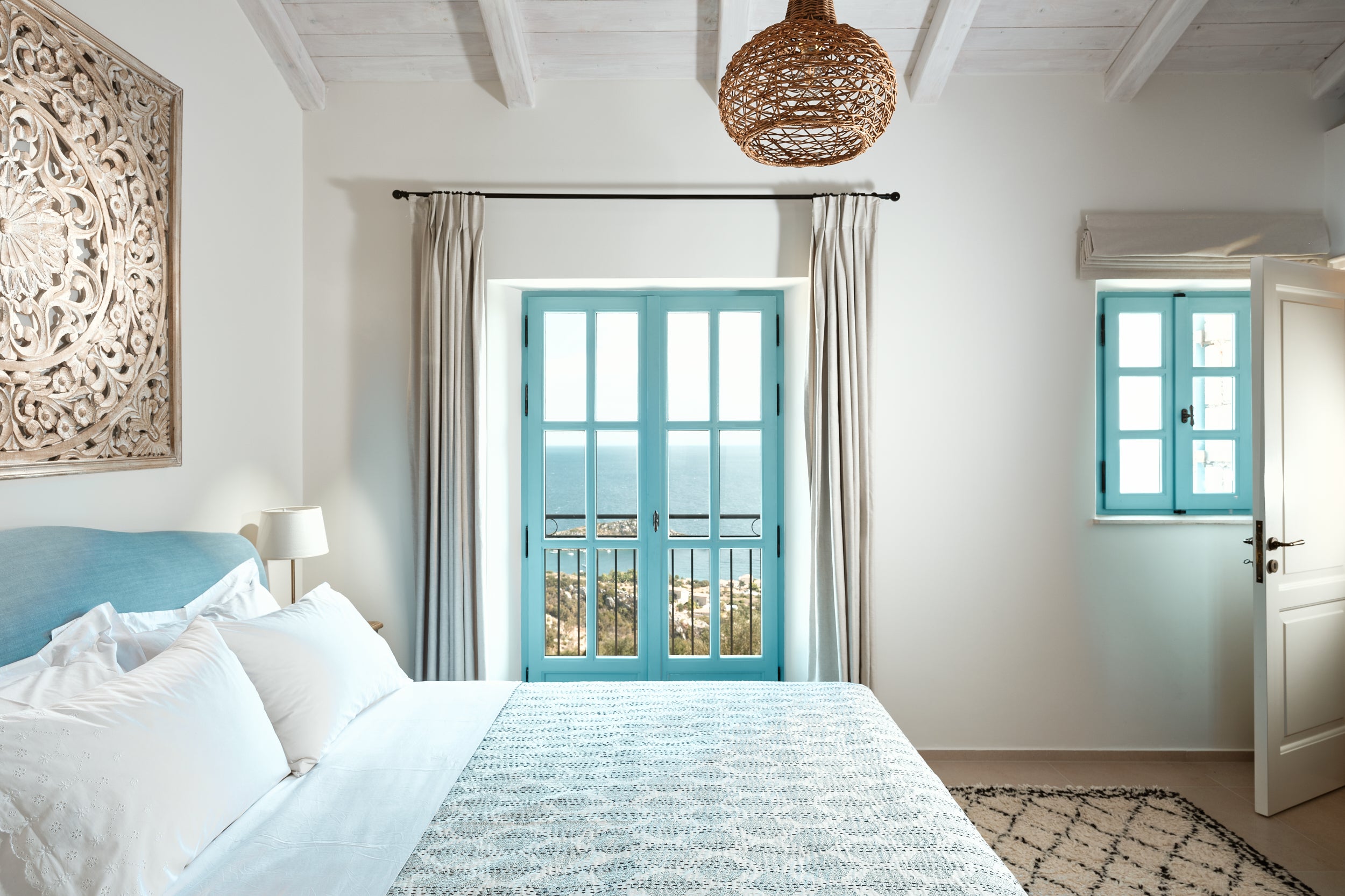 A double bedroom at the Athena Villa (Sian Clarke)