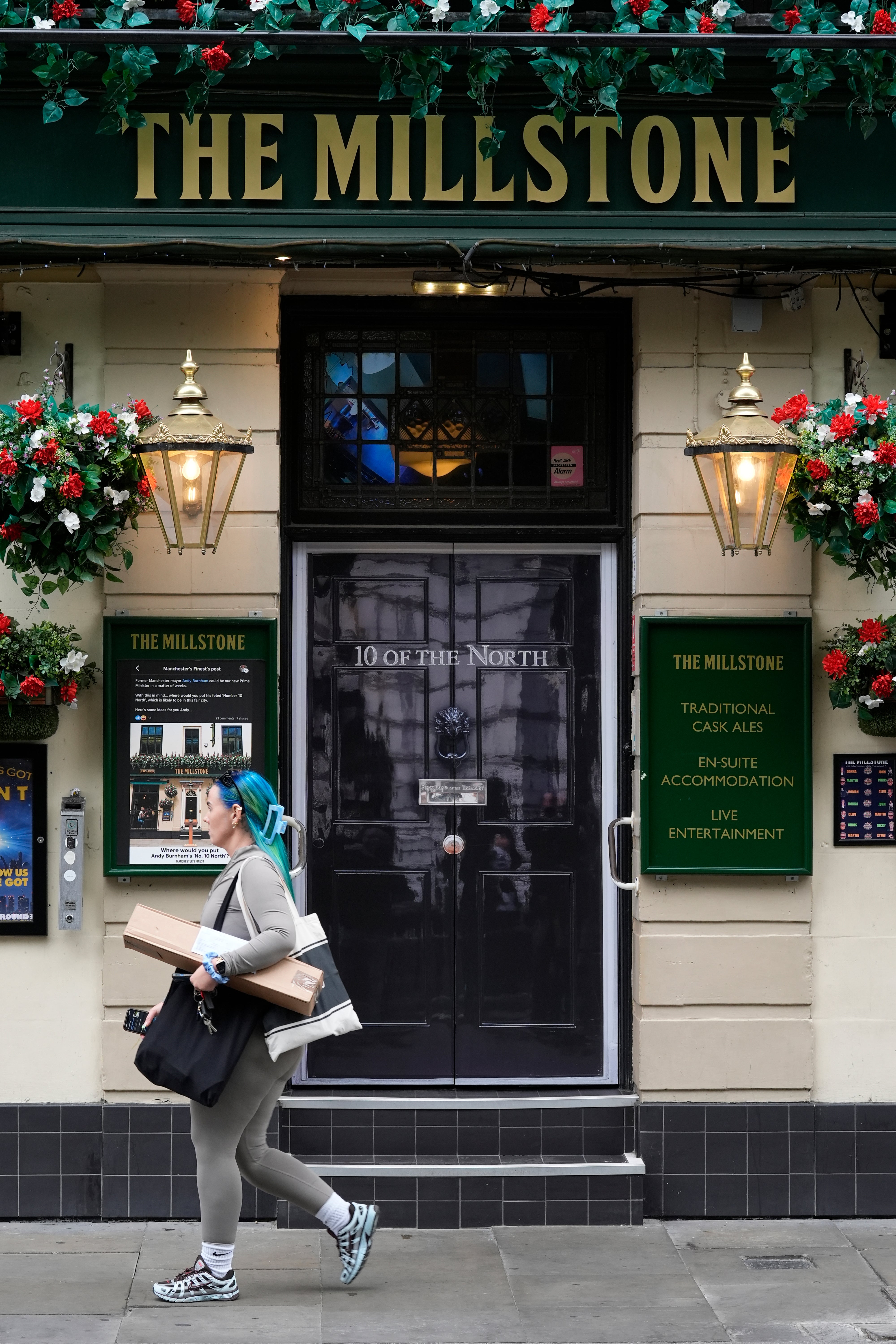 The Millstone had its Downing Street-esque door installed when Andy Burnham became prime minister