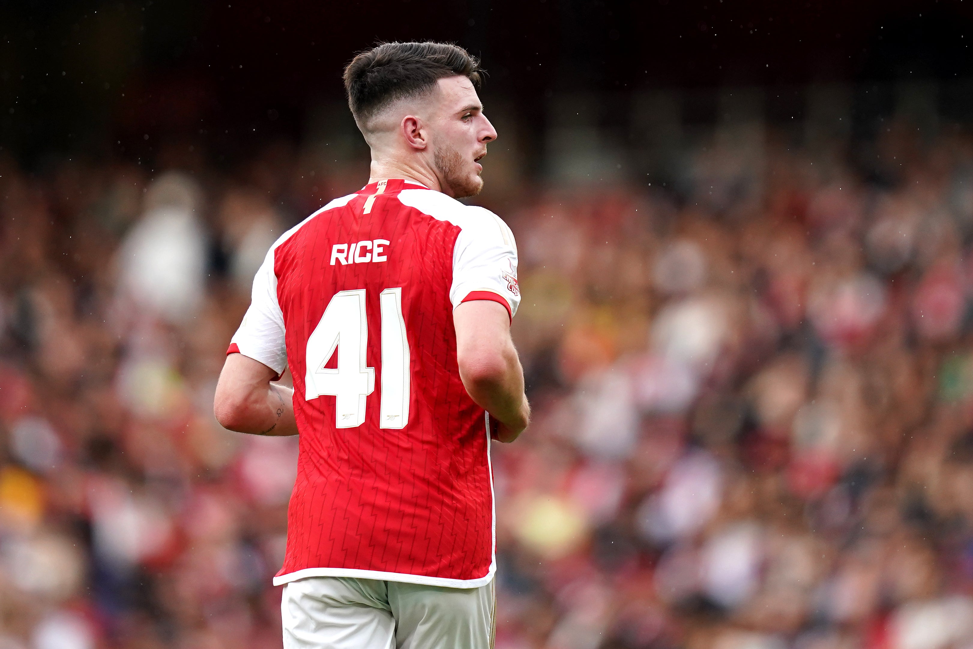 Declan Rice may not start for Arsenal having only recently returned to training