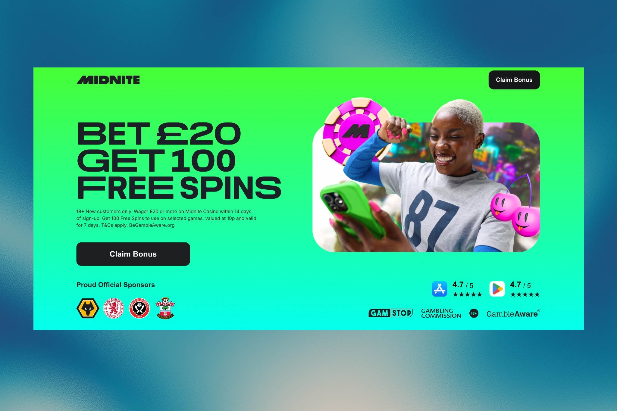 Midnite Casino bonus code: Claim 100 free spins | The Independent