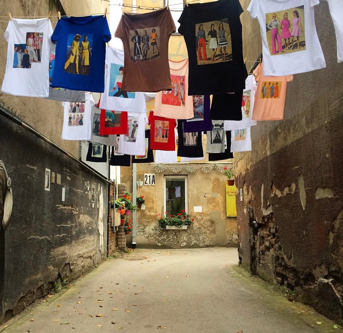 The Yard Gallery in Kaunas, Lithuania is an open-air art gallery in an historic courtyard