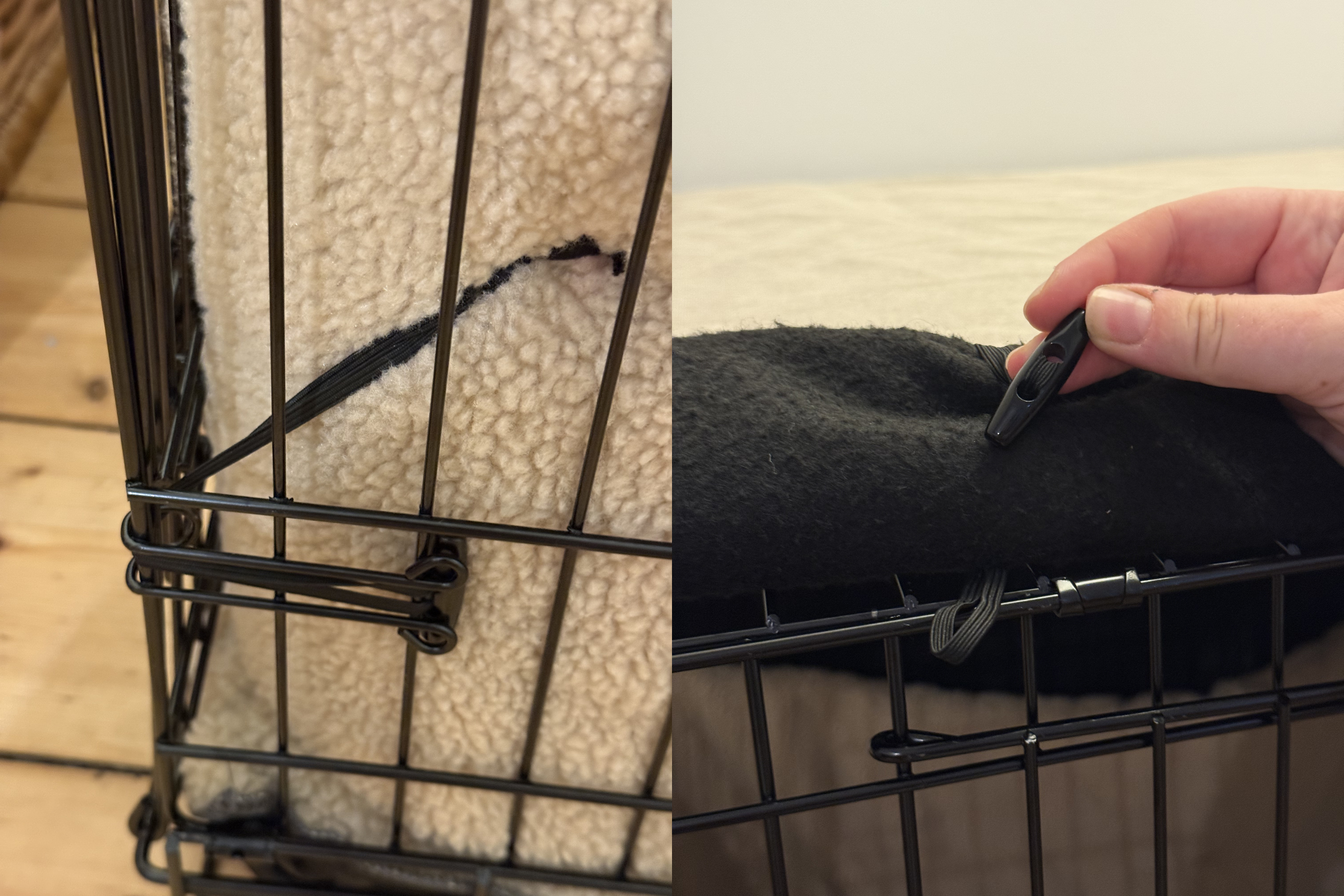 The bumper and cover can be secured with elastic toggles (Lucy Smith/The Independent)