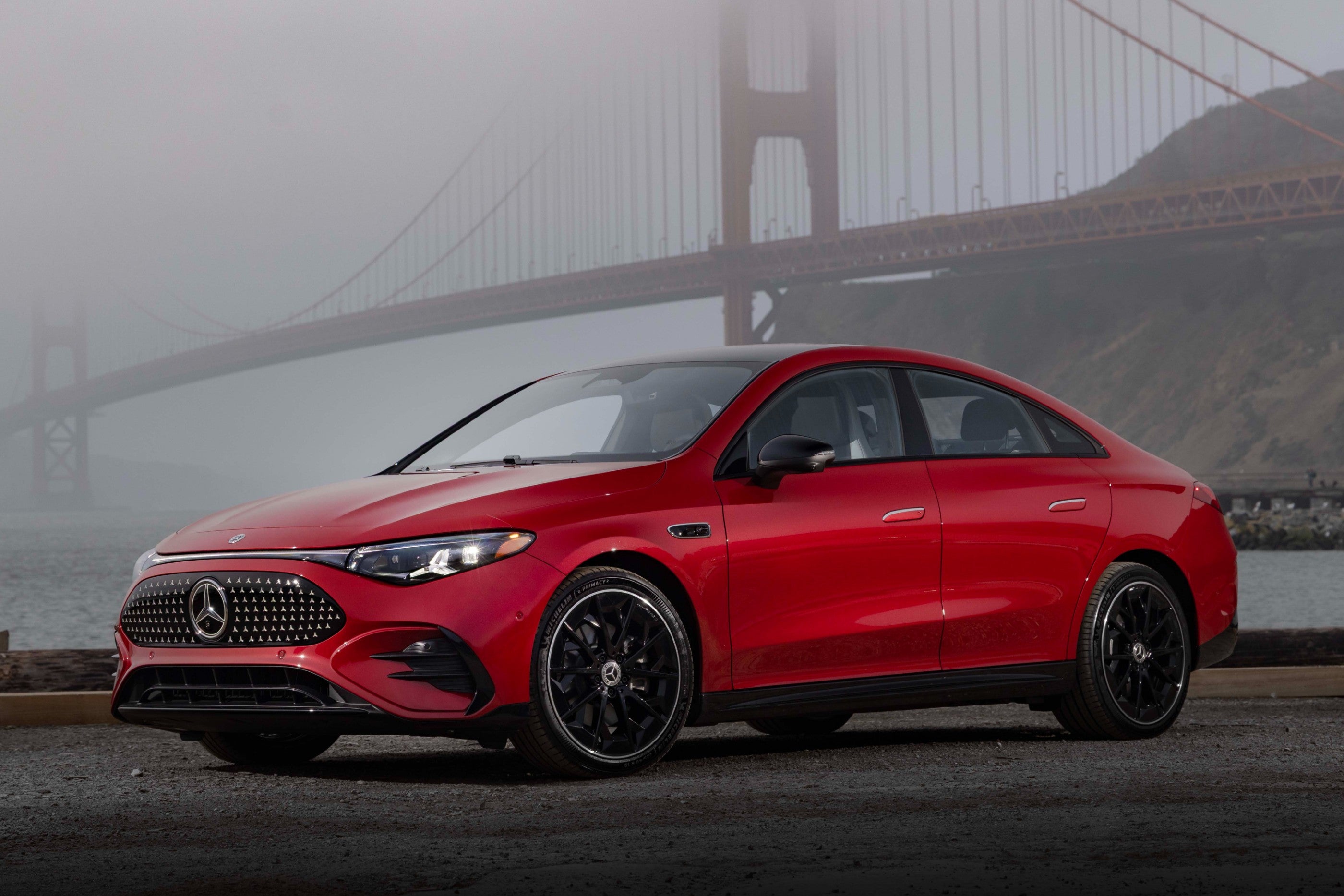 The CLA 250+, which has a single electric motor, gets an EPA-estimated 374 miles of range on a single charge (Mercedes-Benz USA via AP)