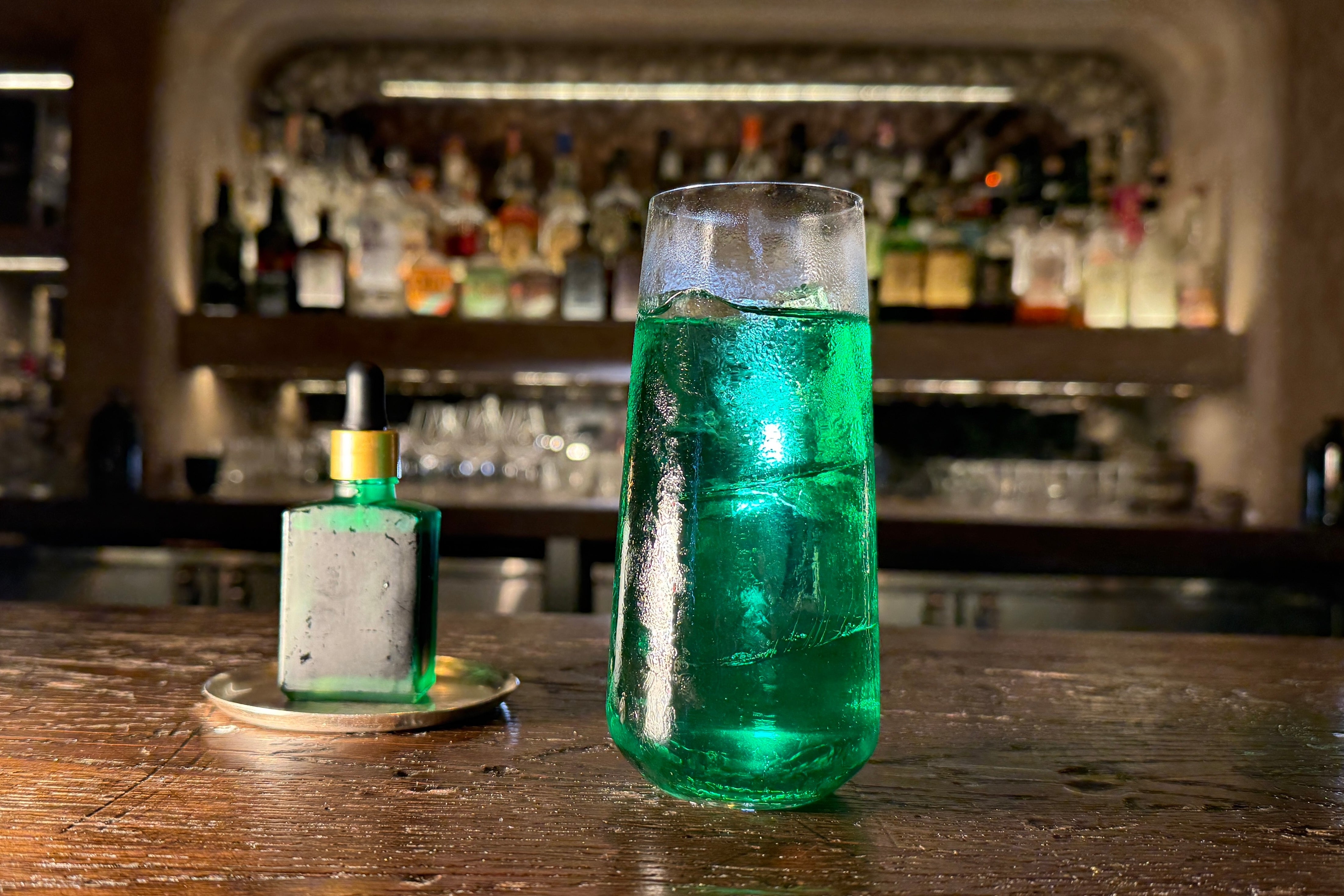 The Doctor Green is a tequila highball he describes as ‘super-herbaceous, vegetal, a little bitter’ (AP Photo/Guido Neira)