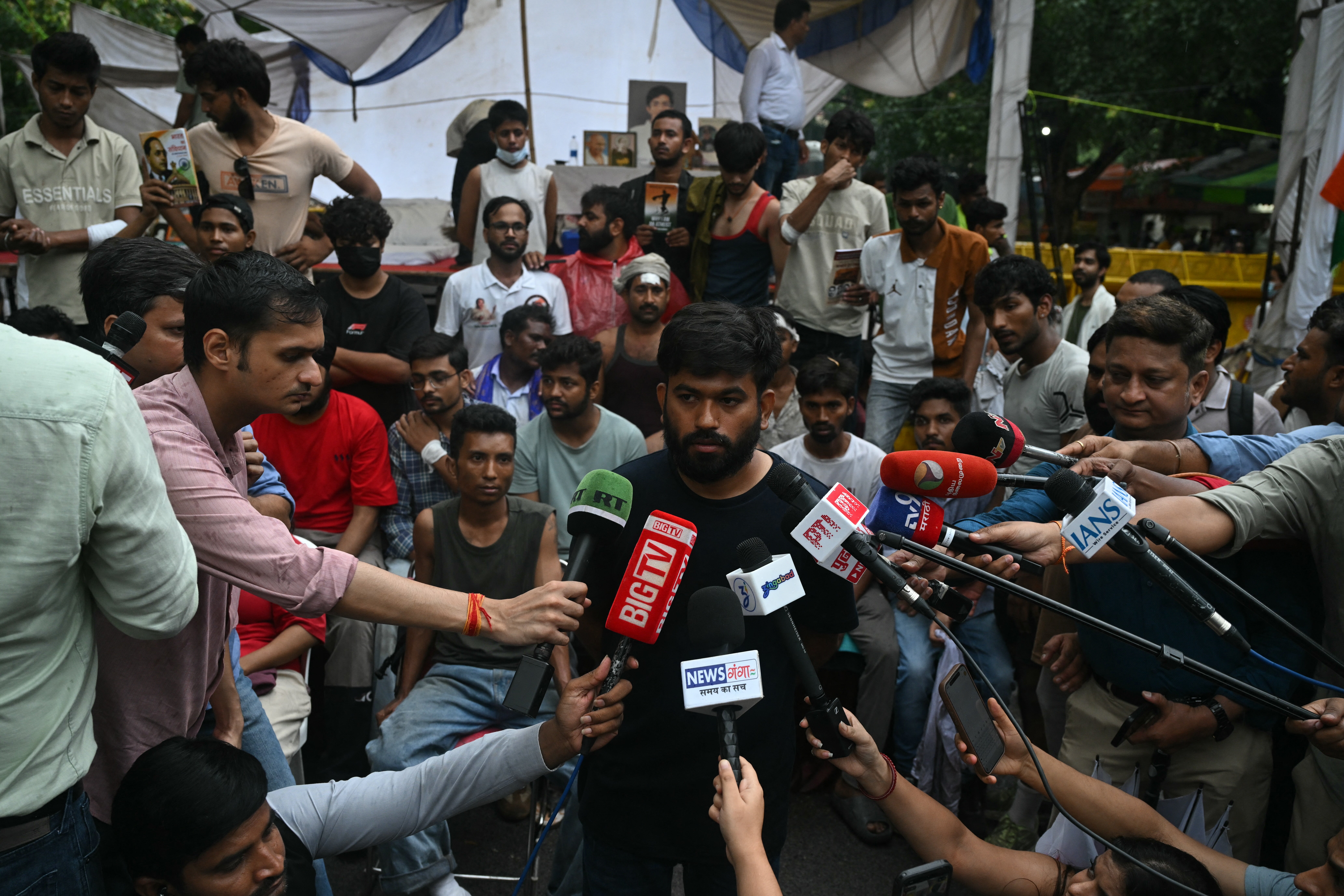 Cockroach Janta Party (CJP) founder Abhijeet Dipke a day after violence in Delhi (AFP/Getty)