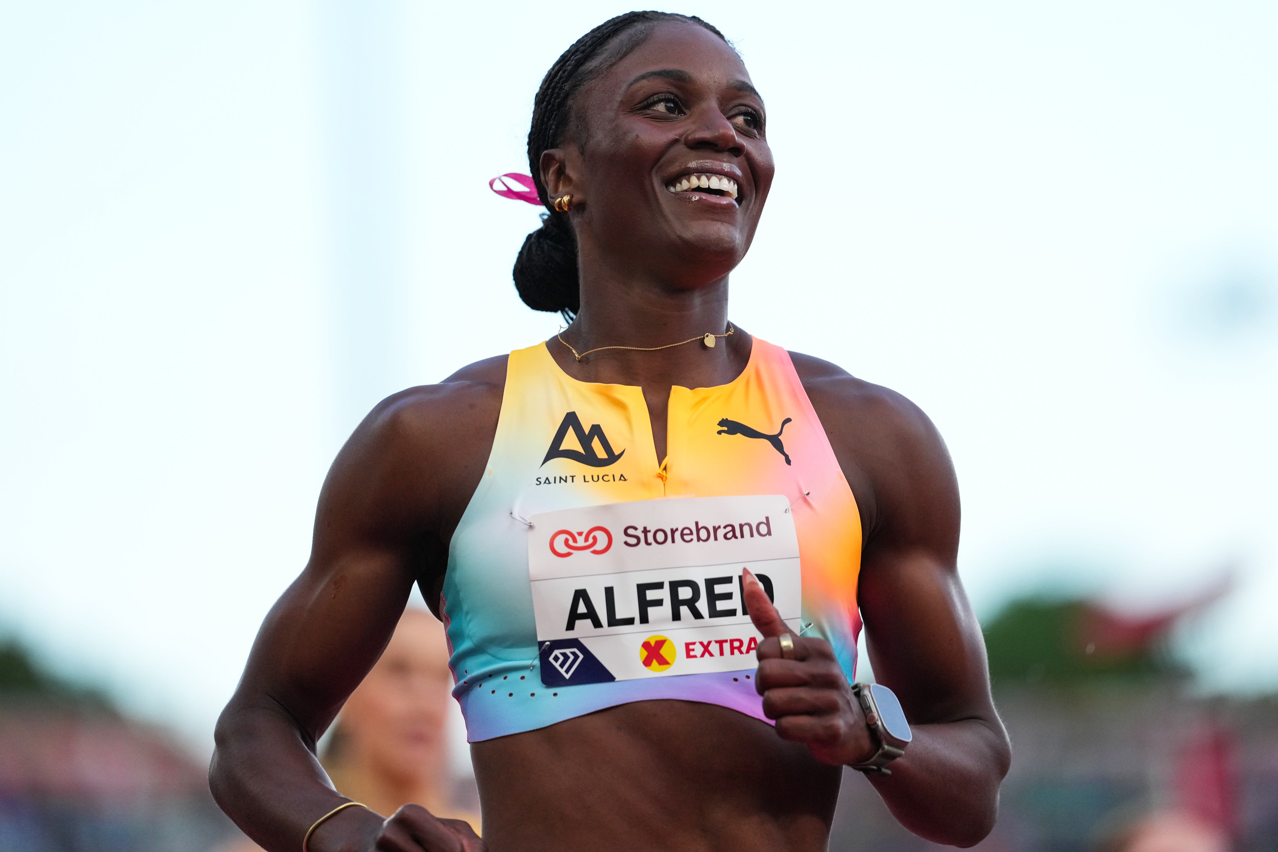 Julien Alfred is the Olympic champion over 100m