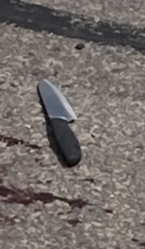 Madison Police Department shared a photograph of the knife they said the man injured the officer with. The officer then fired his weapon