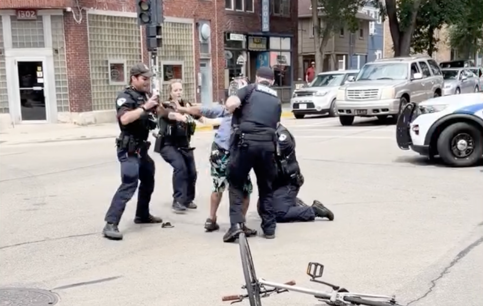 A fatal police shooting in Madison, Wisconsin, has fueled anger as harrowing footage appeared to show the moment an officer killed a man at point-blank range in the middle of the street