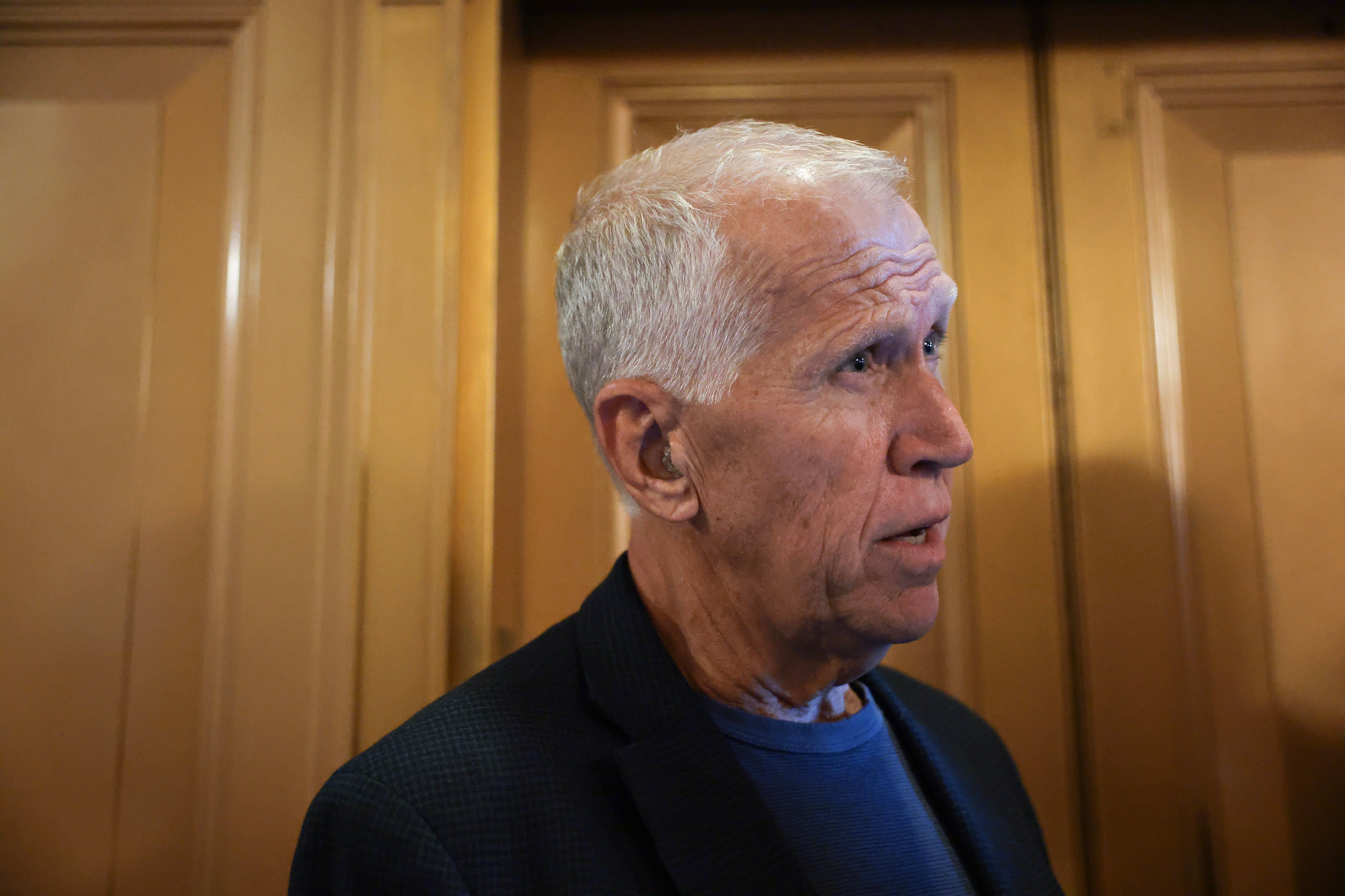 Thom Tillis, a frequent opponent of the president, emerged as a supporter of Jay Clayton largely due to his opposition to Bill Pulte (Getty)