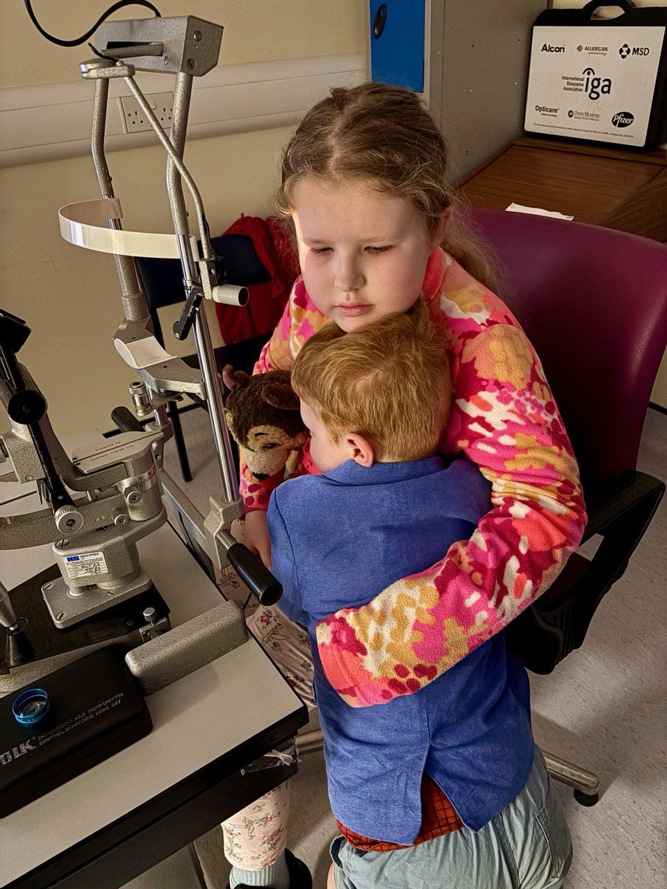 Just one of Catherine’s eyes has been treated with the new gene therapy, with the team now waiting to see the results