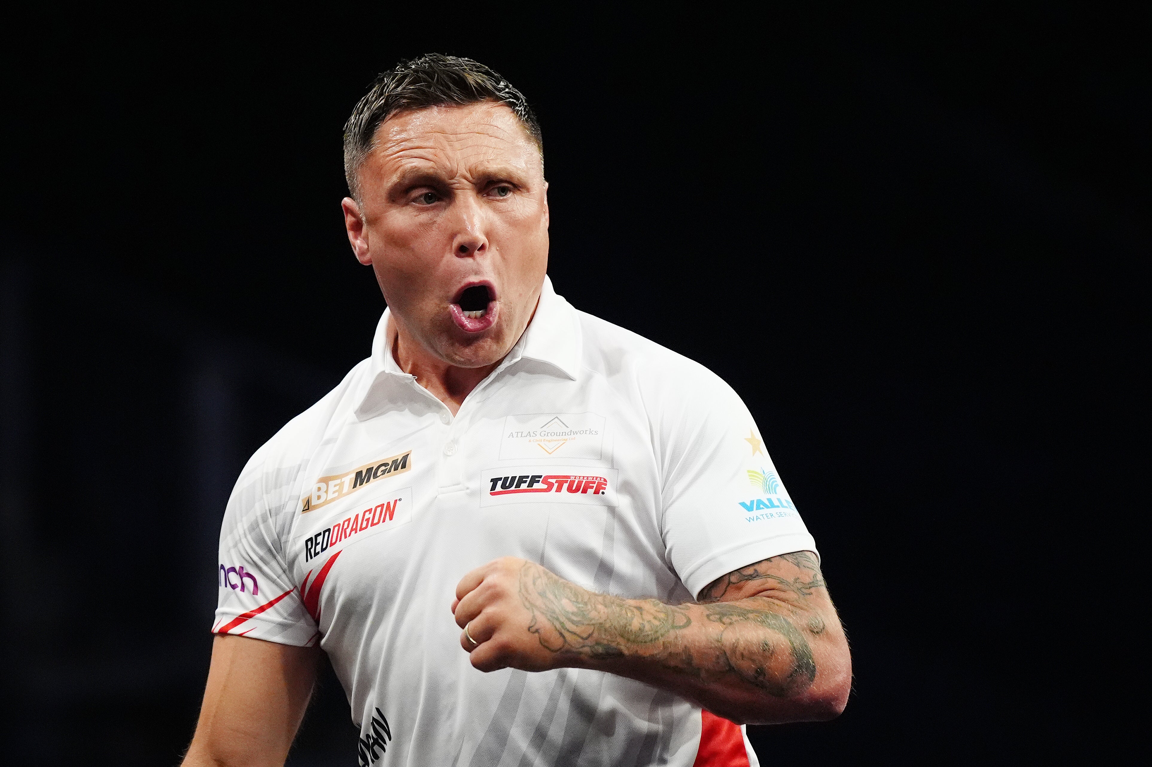 Gerwyn Price is in action on Friday (Bradley Collyer/PA)