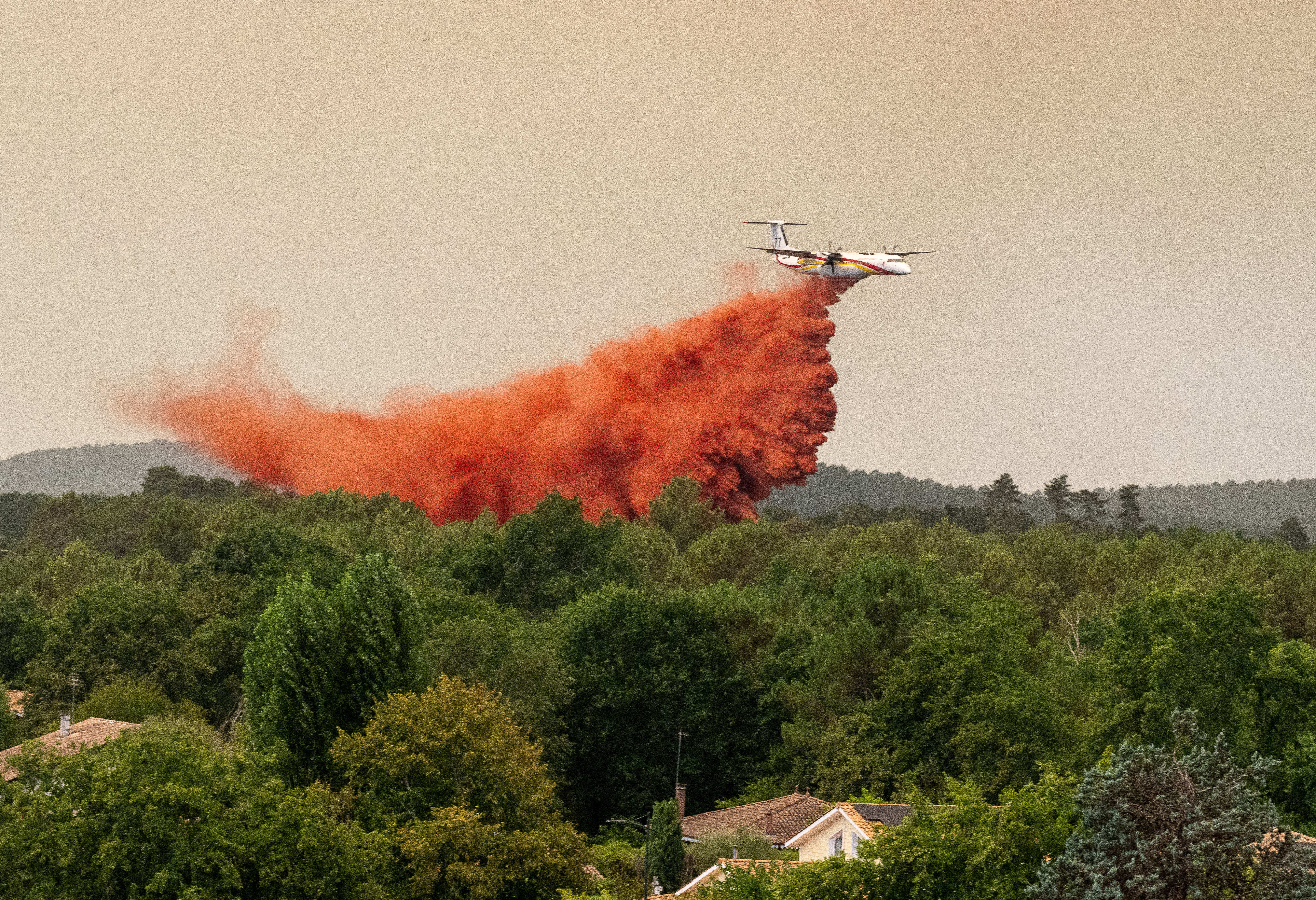 Water bombers have been scrambled into action across southern Europe this week