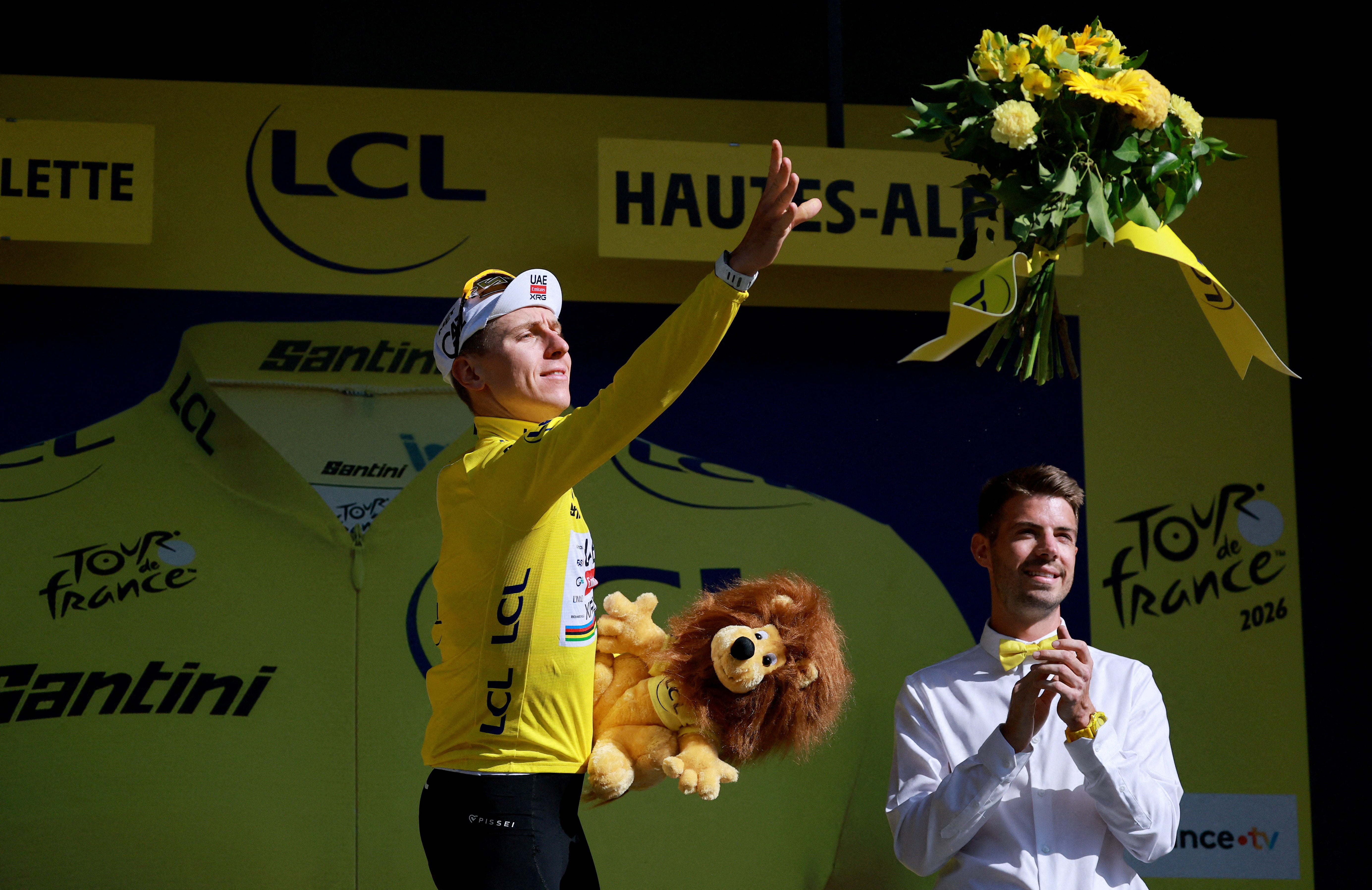 Tadej Pogacar stayed in yellow after stage 18